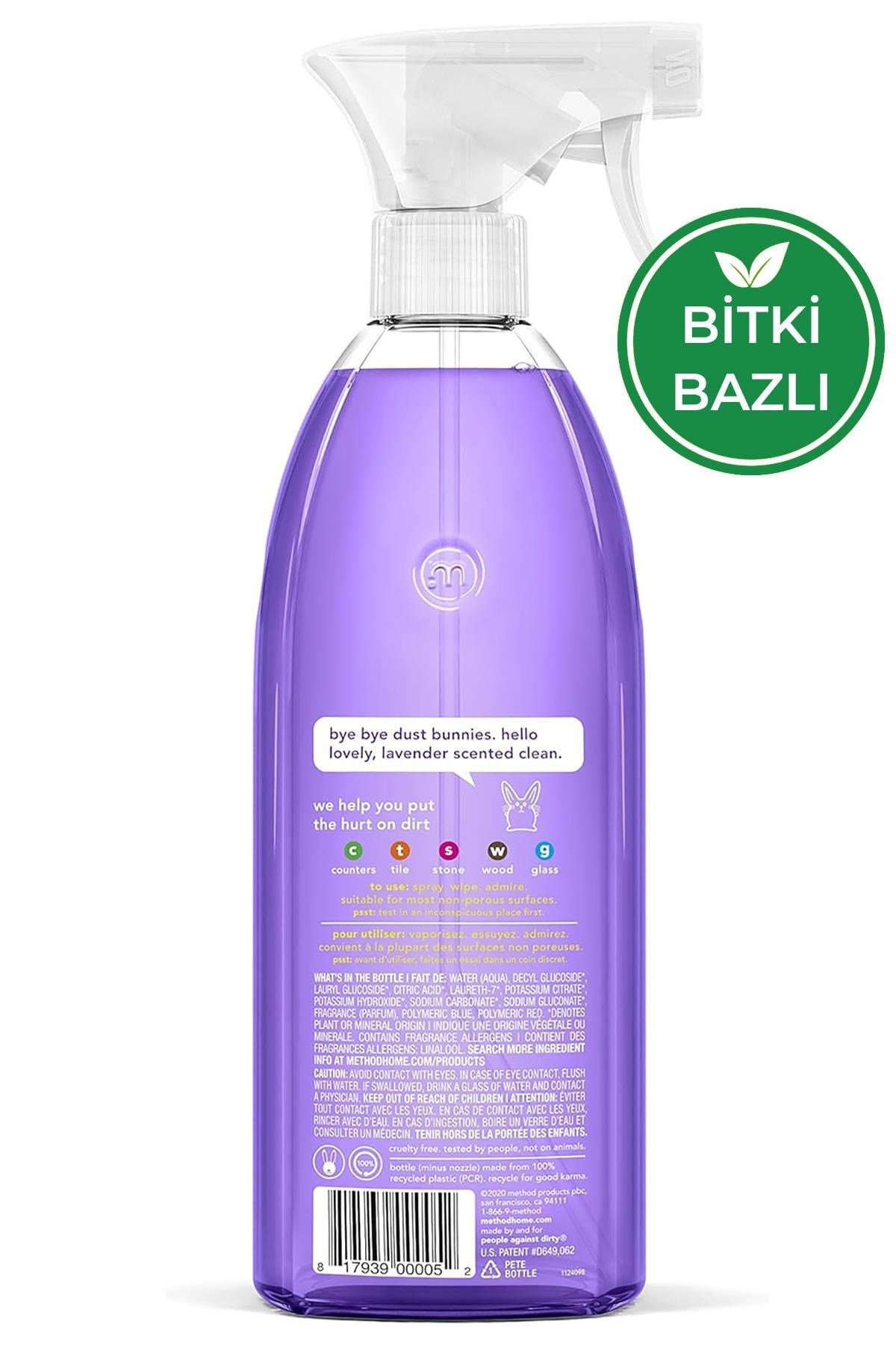 Method Çok Amaçlı Yüzey Temizleyici Fransız Lavantası Kokulu 828ML