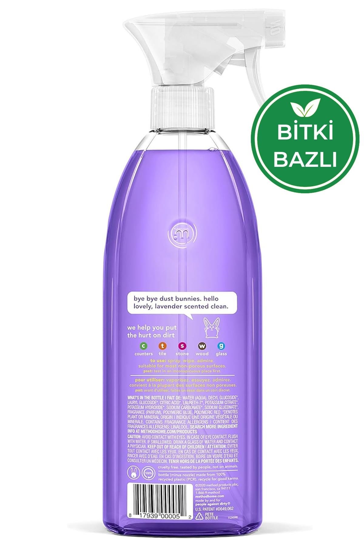 Method Çok Amaçlı Yüzey Temizleyici Fransız Lavantası Kokulu 828ML