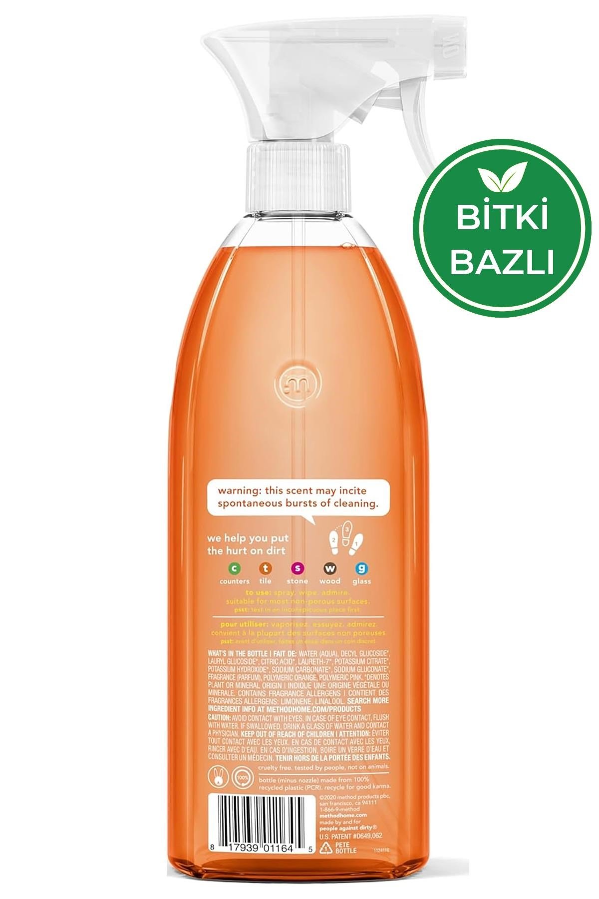 Method Çok Amaçlı Yüzey Temizleyici Narenciye Kokulu 828ML