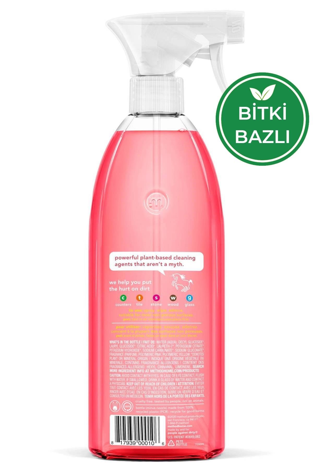 Method Çok Amaçlı Yüzey Temizleyici Pembe Greyfurt Kokulu 828ML