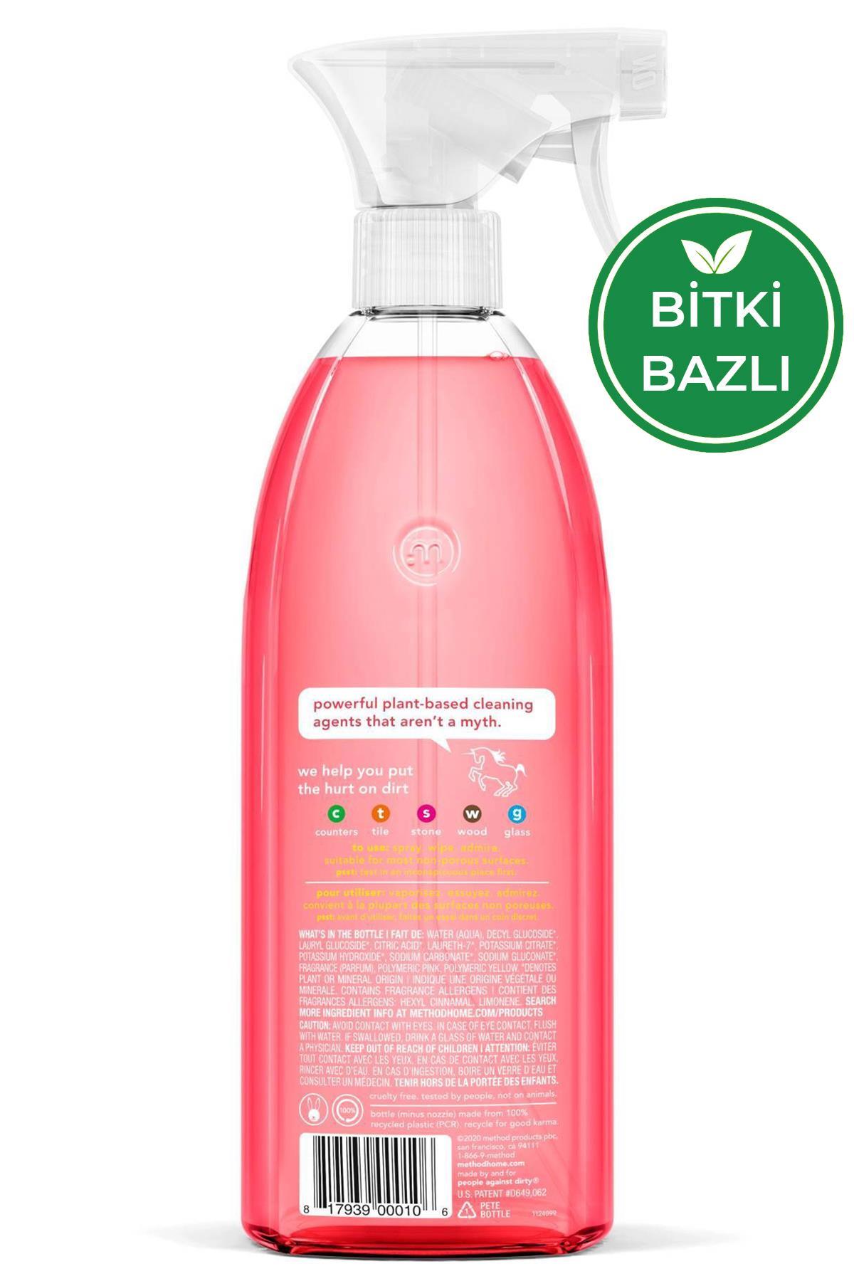 Method Çok Amaçlı Yüzey Temizleyici Pembe Greyfurt Kokulu 828ML
