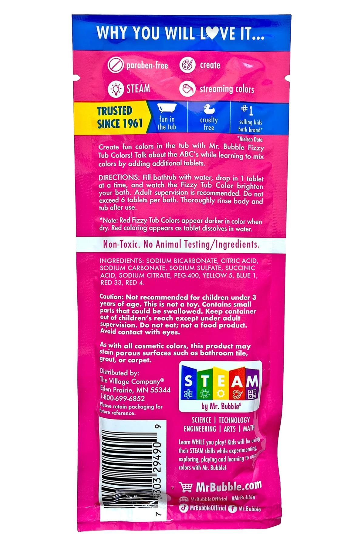 Mr.Bubble Fizzy Tub Colors Renkli Banyo Tabletleri 9 Tablet