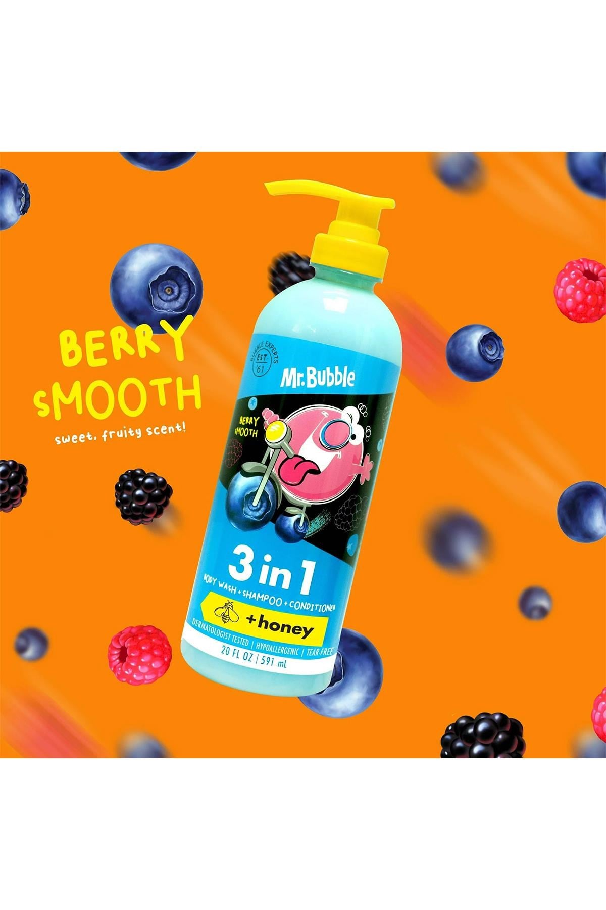 Mr.Bubble Berry Smooth 3'ü 1 Arada Çocuk Şampuanı 591ML