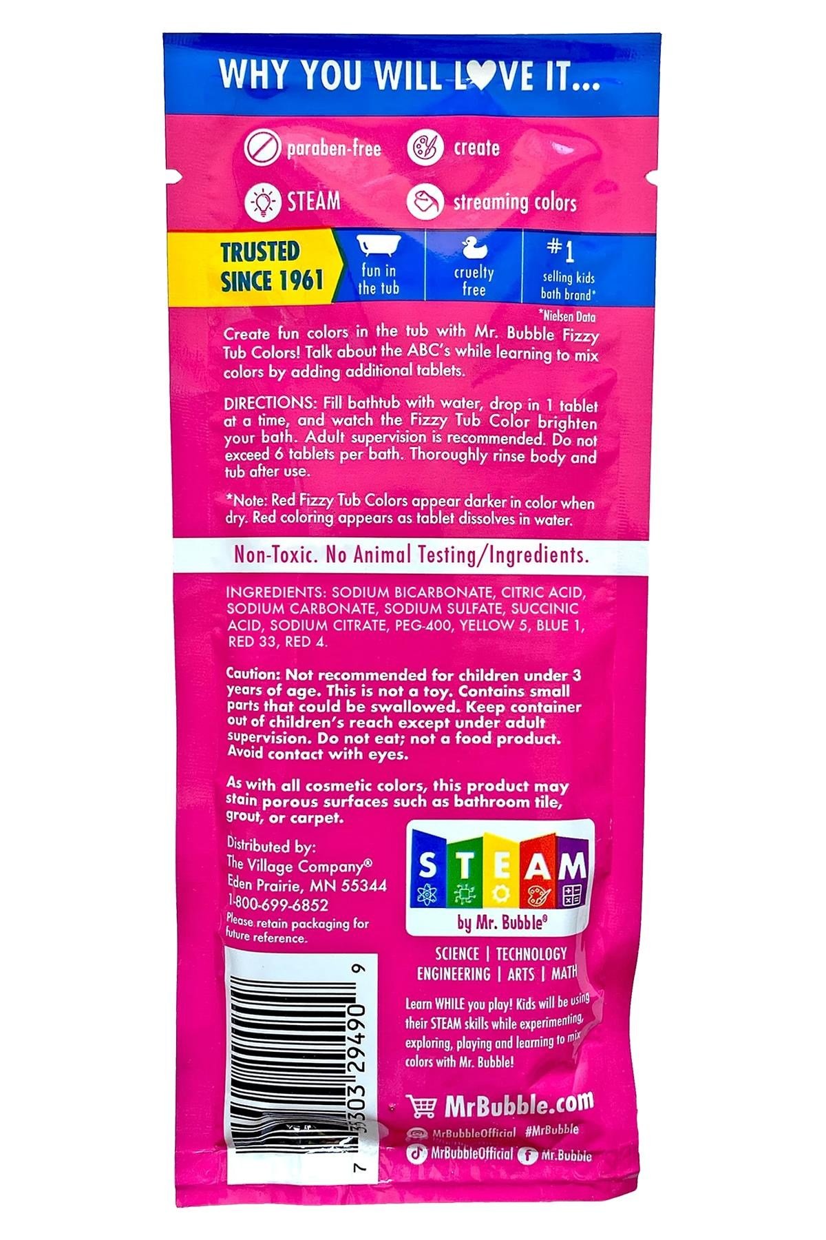 Mr.Bubble Fizzy Tub Colors Renkli Banyo Tabletleri 9 Tablet