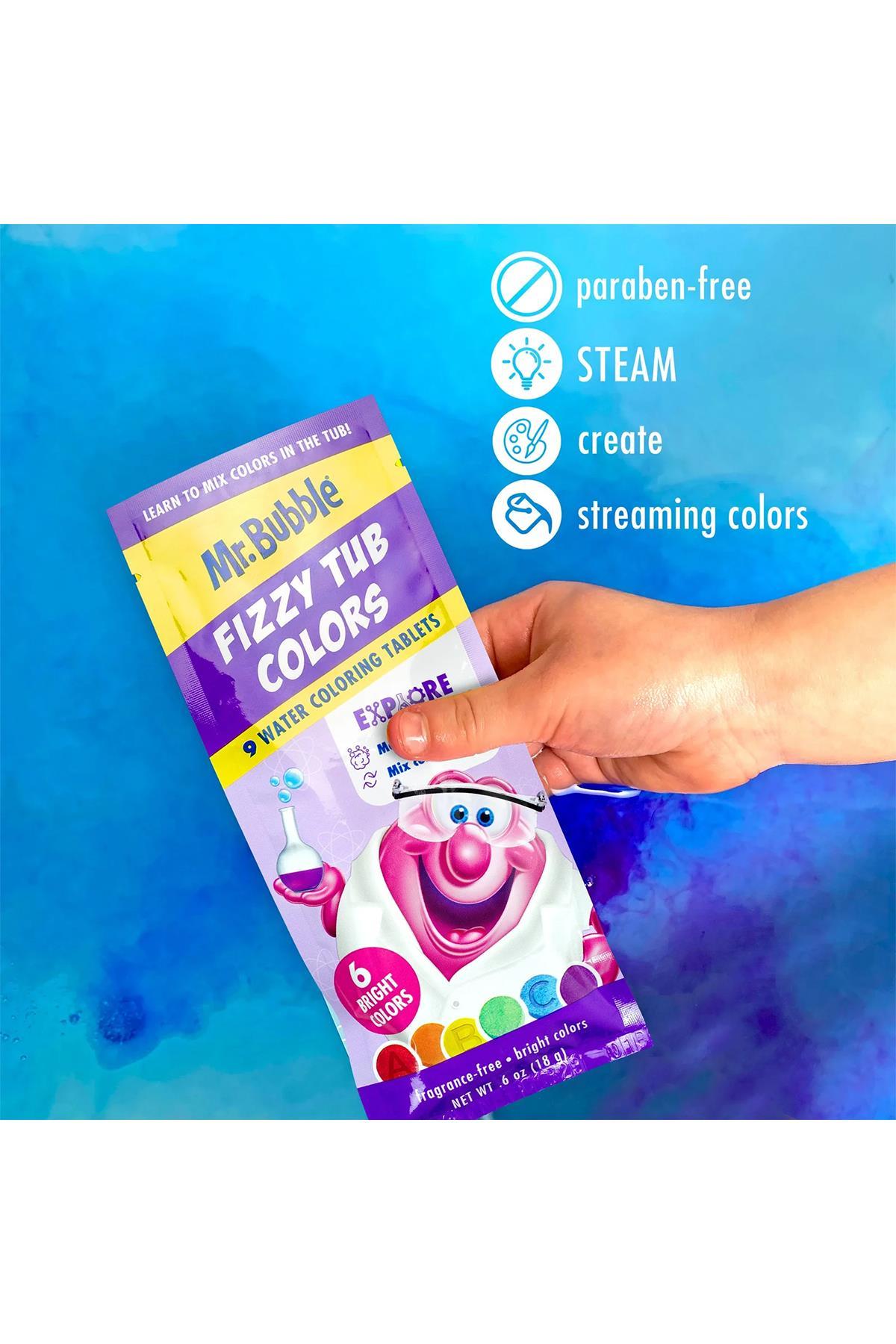 Mr.Bubble Fizzy Tub Colors Renkli Banyo Tabletleri 9 Tablet