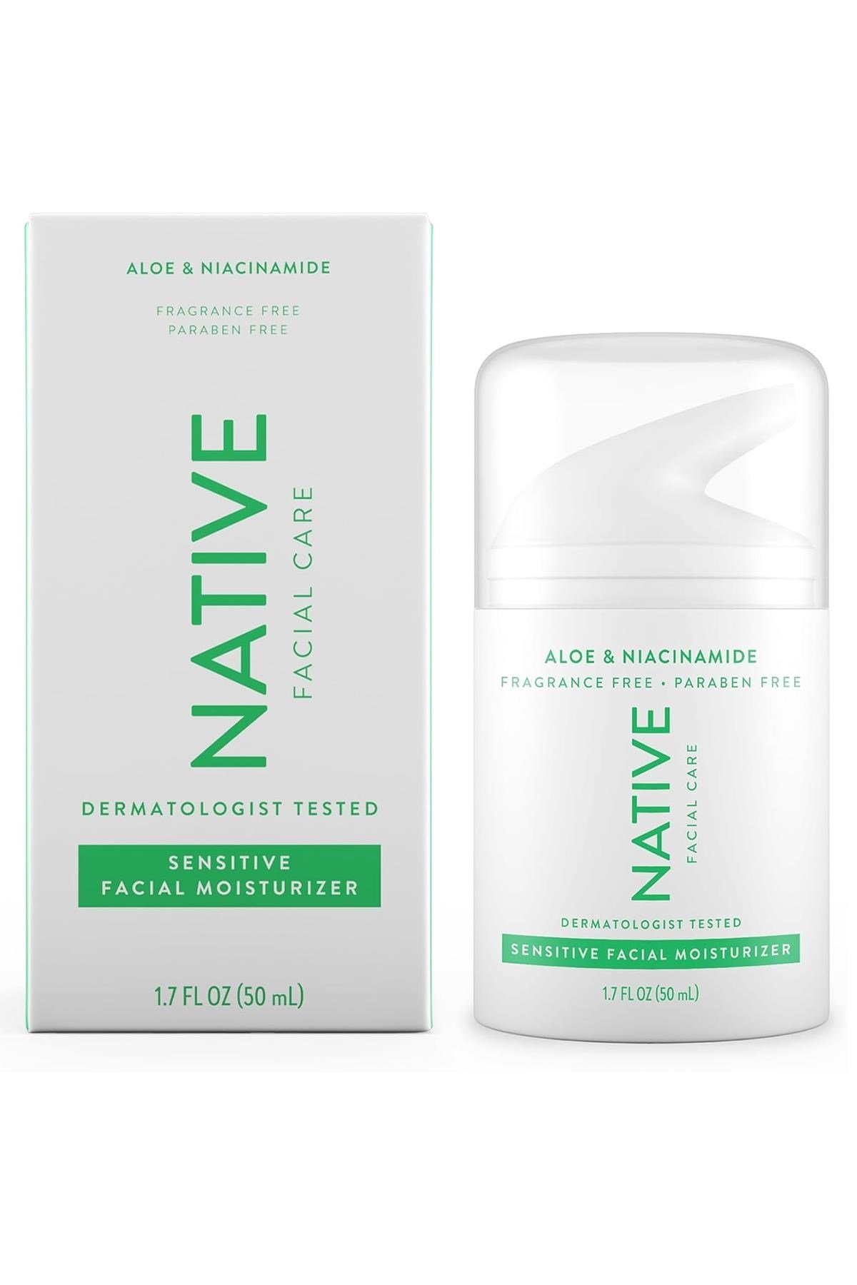 Native Aloe Vera ve Niacinamide Hassas Yüz Nemlendirici 50ML