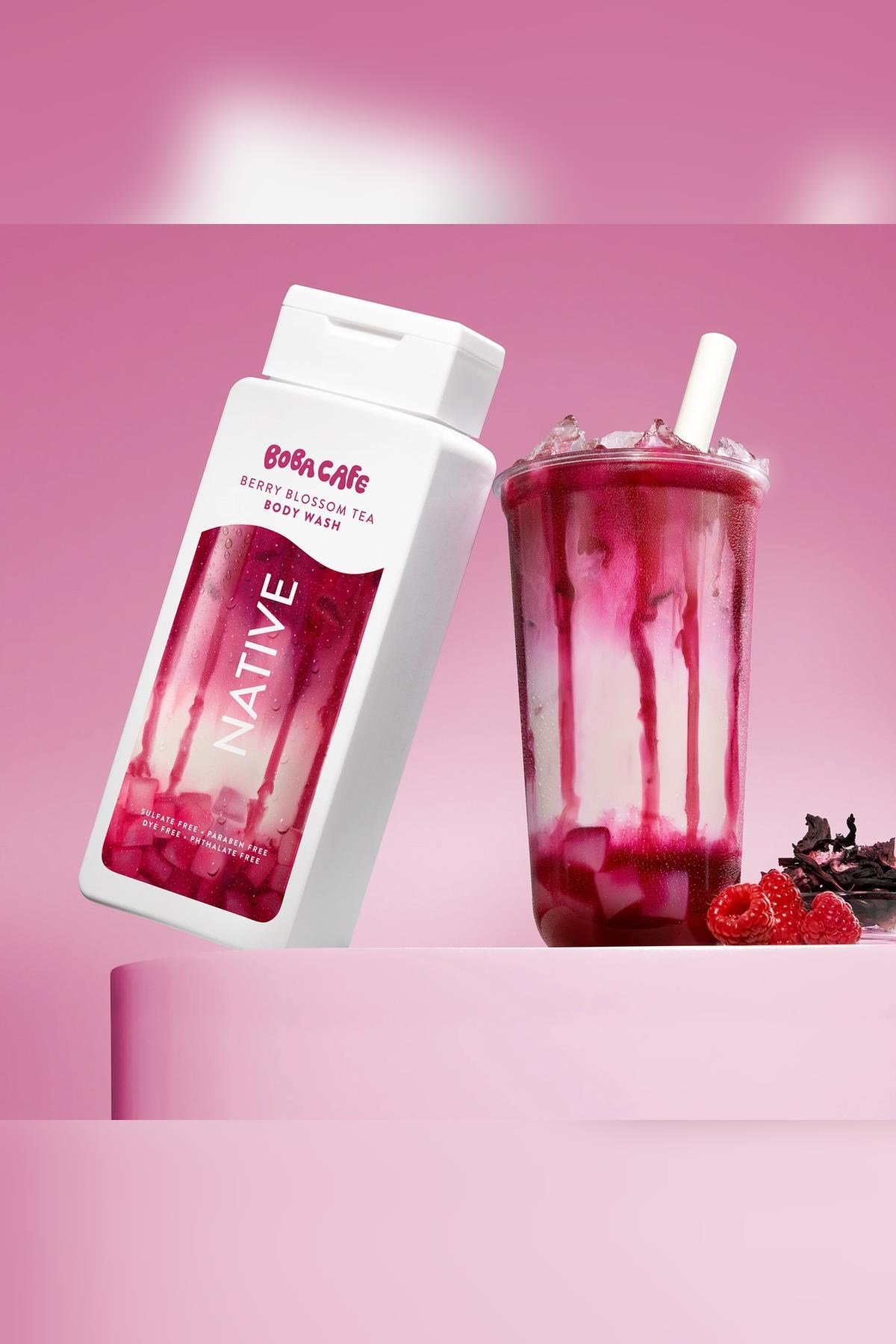 Native Boba Cafe Berry Blossom Tea Duş Jeli 532ML