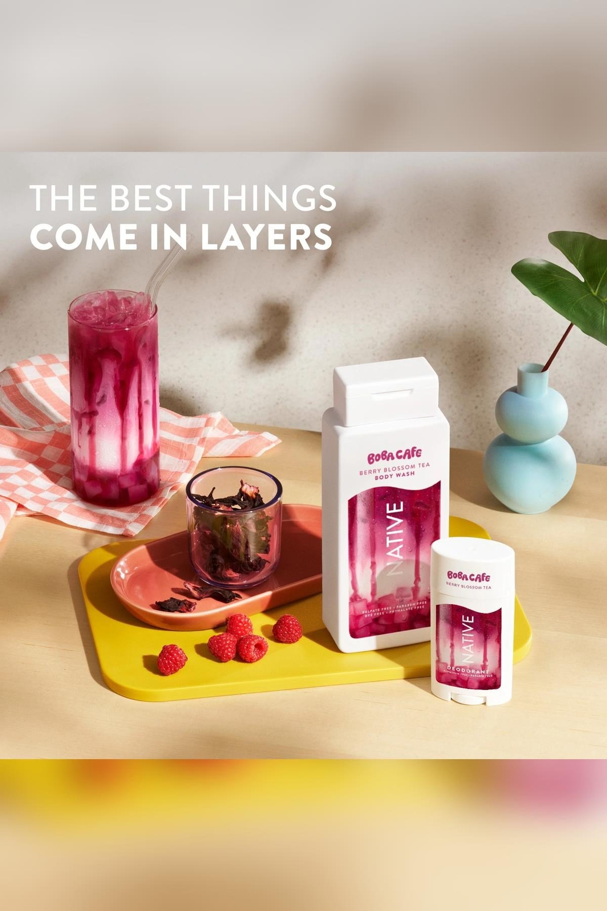 Native Boba Cafe Berry Blossom Tea Duş Jeli 532ML