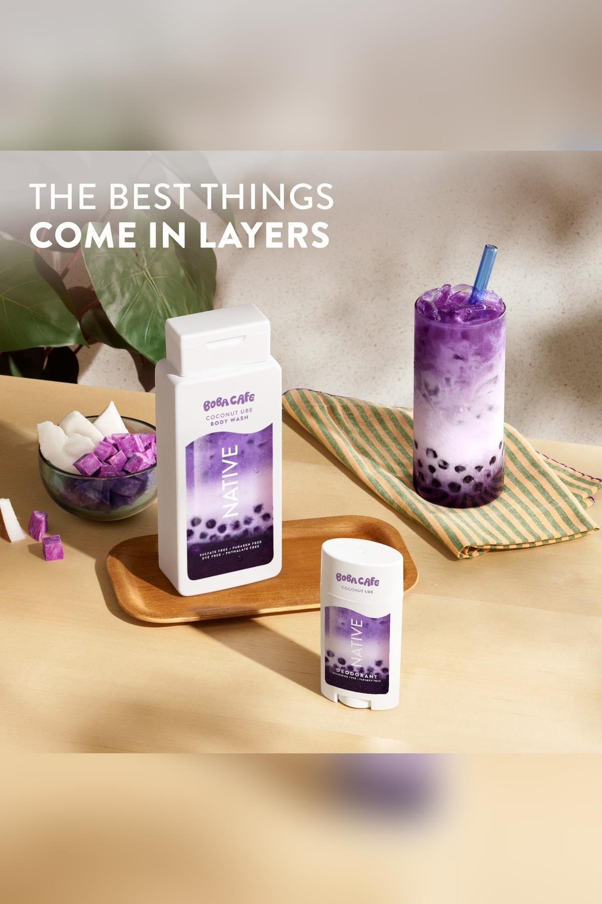 Native Boba Cafe Coconut Ube 2'si 1 Arada Nemlendirici Şampuan ve Saç Kremi 487ML