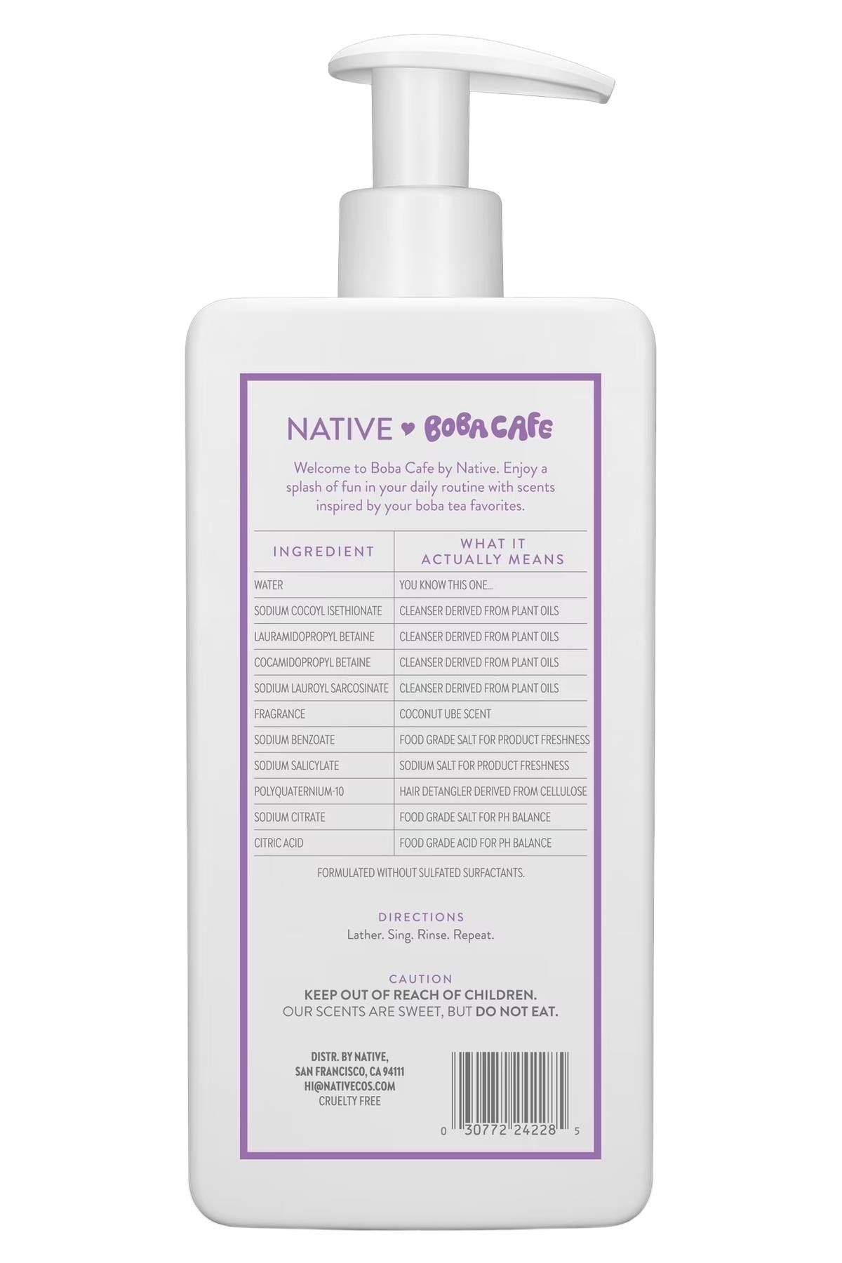 Native Boba Cafe Coconut Ube 2'si 1 Arada Nemlendirici Şampuan ve Saç Kremi 487ML