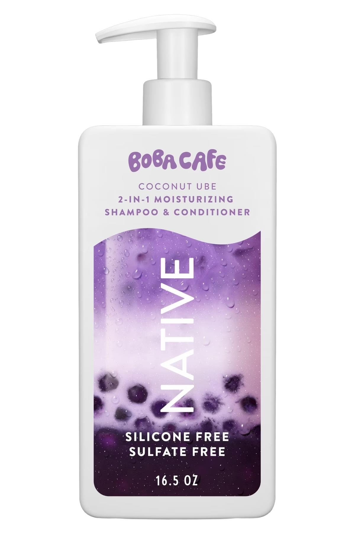 Native Boba Cafe Coconut Ube 2'si 1 Arada Nemlendirici Şampuan ve Saç Kremi 487ML