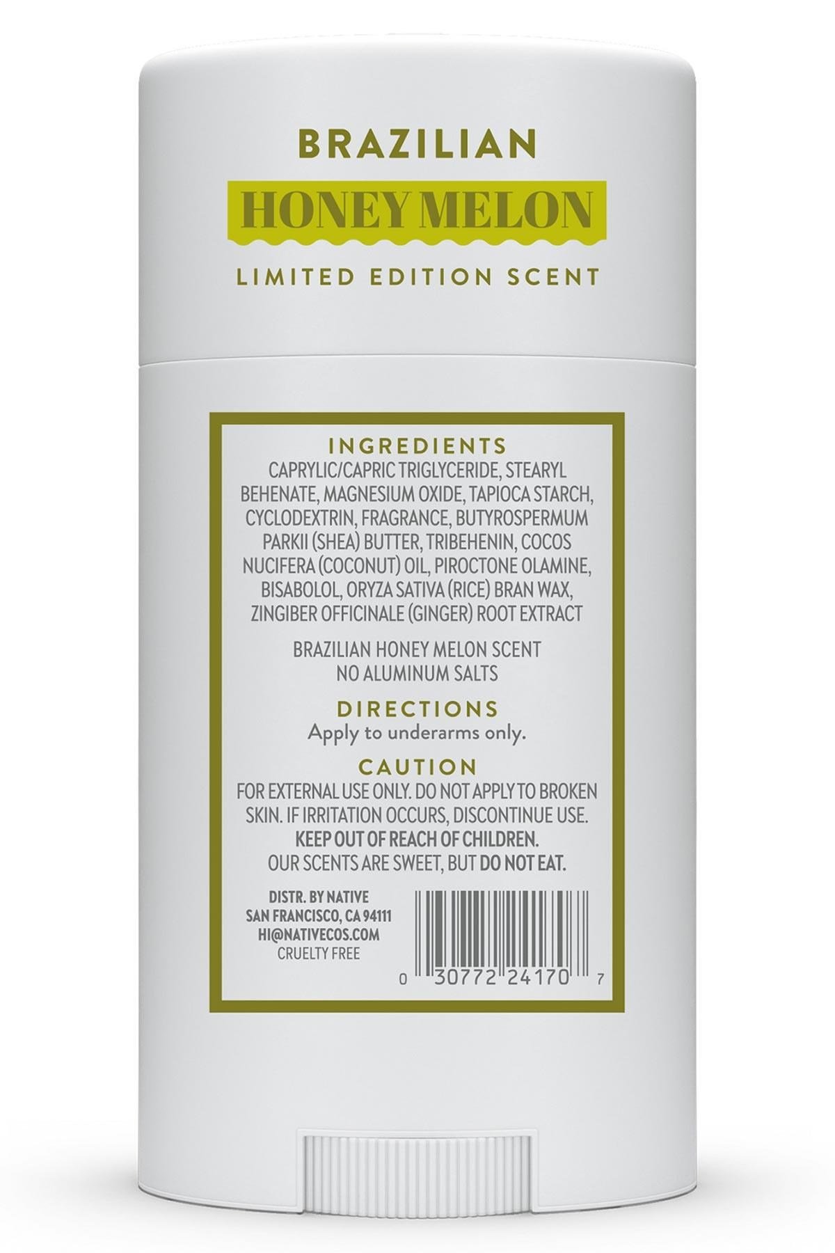 Native Brazilian Honey Melon Alüminyumsuz Stick Deodorant 75GR