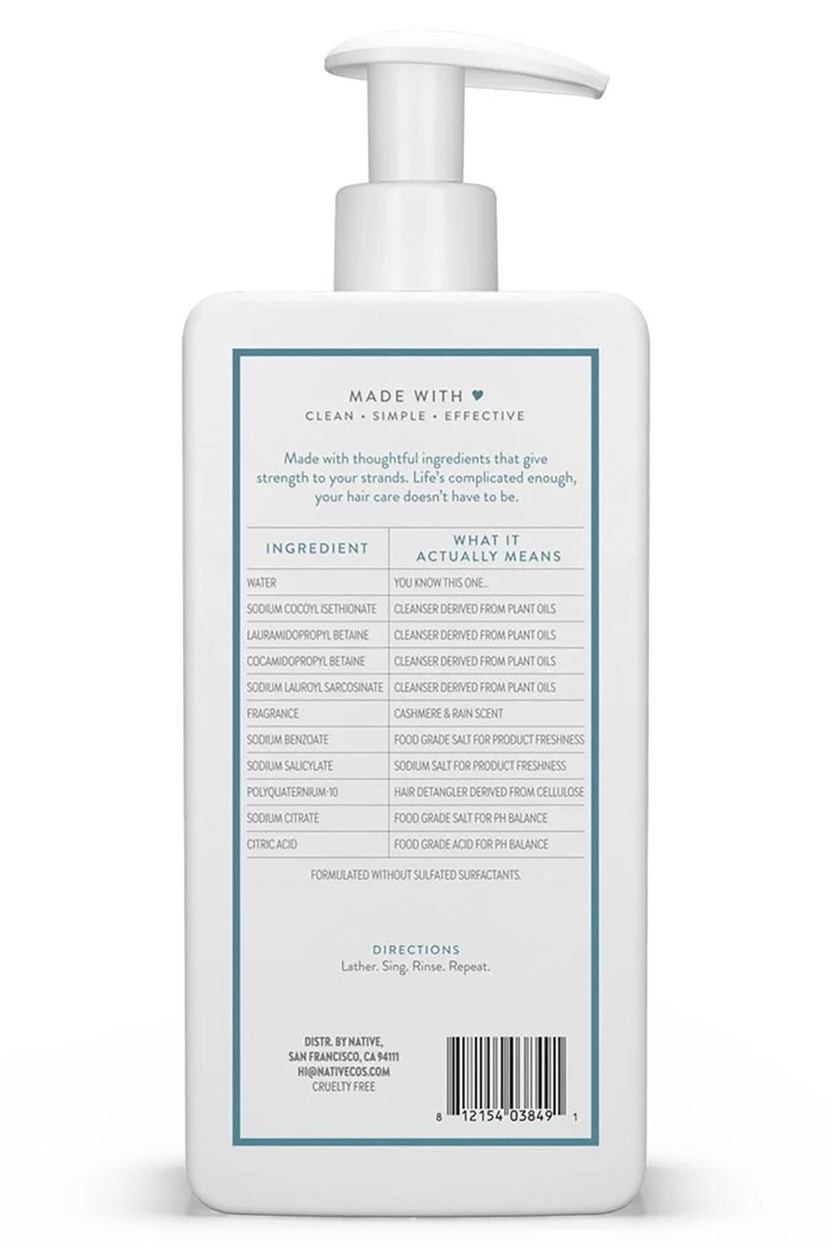 Native Cashmere & Rain Güçlendirici Şampuan 487ML