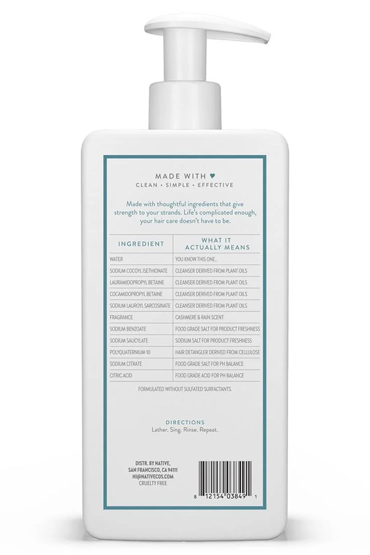 Native Cashmere & Rain Güçlendirici Şampuan 487ML