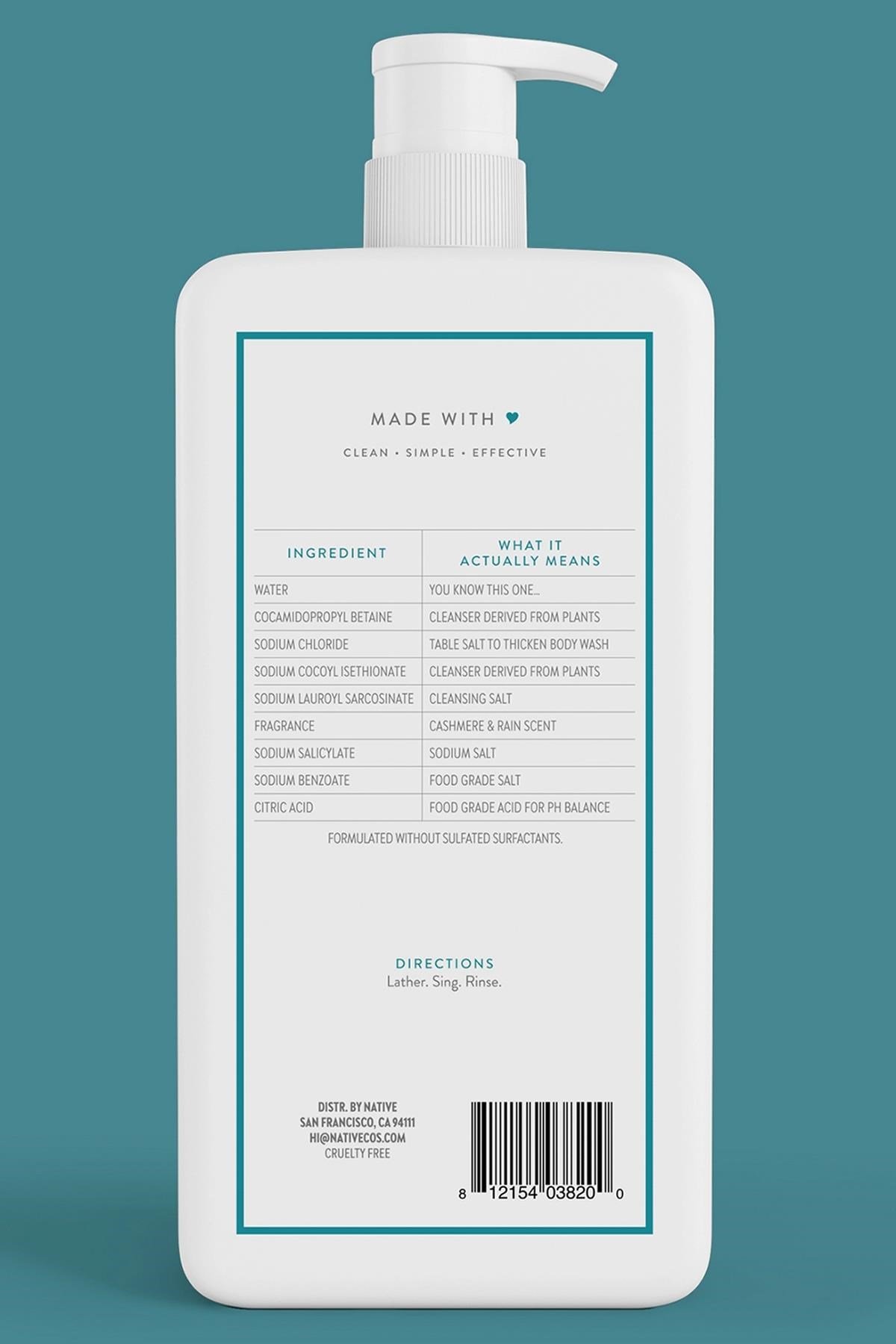 Native Cashmere & Rain Vücut Şampuanı 1064ML