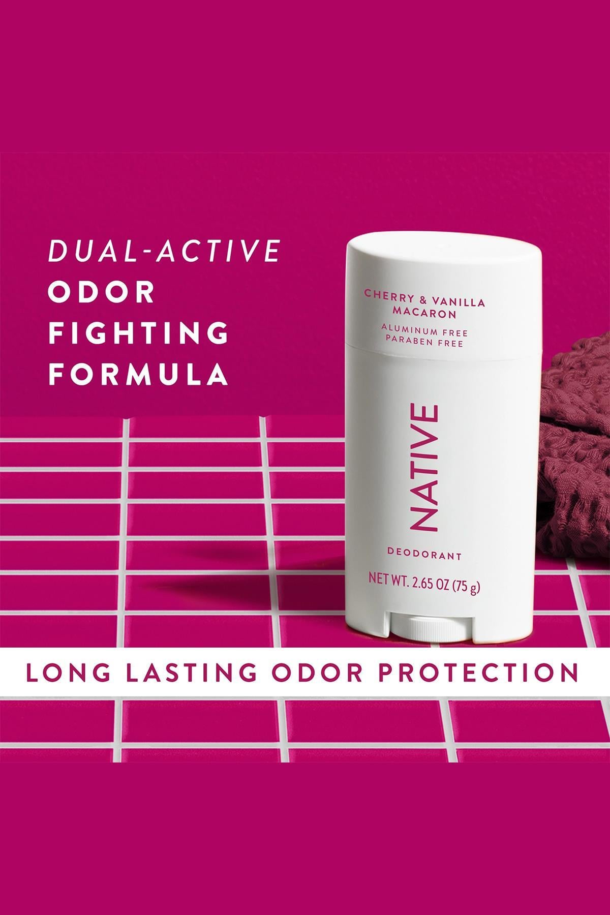 Native Cherry & Vanilla Macaron Alüminyumsuz Stick Deodorant 75GR