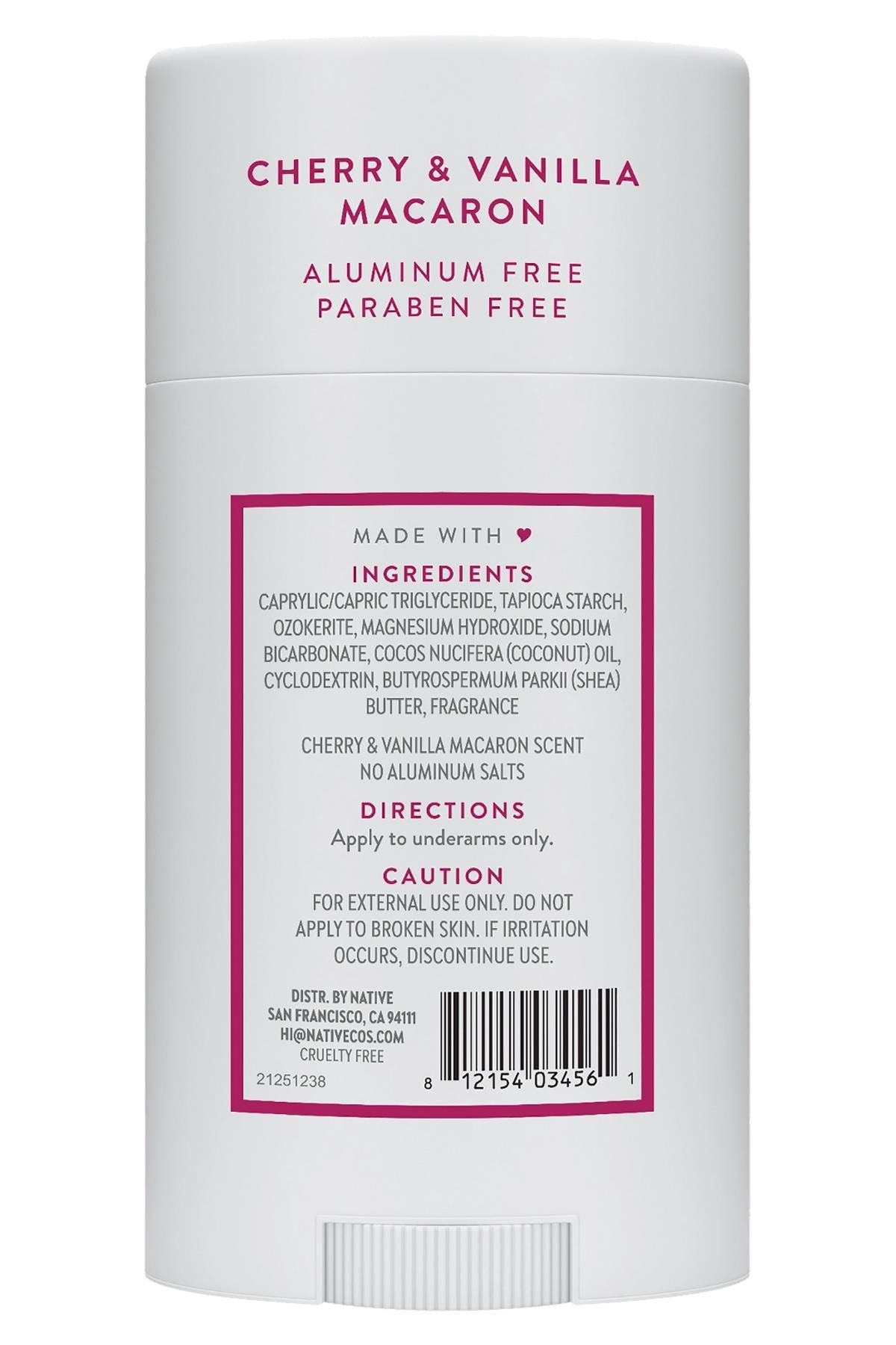 Native Cherry & Vanilla Macaron Alüminyumsuz Stick Deodorant 75GR