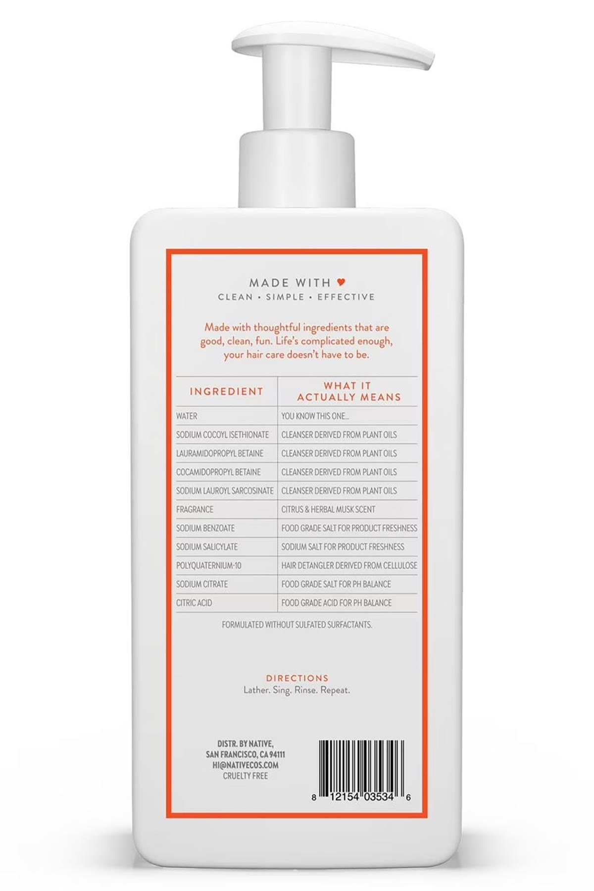 Native Citrus & Herbal Musk Şampuan 487ML