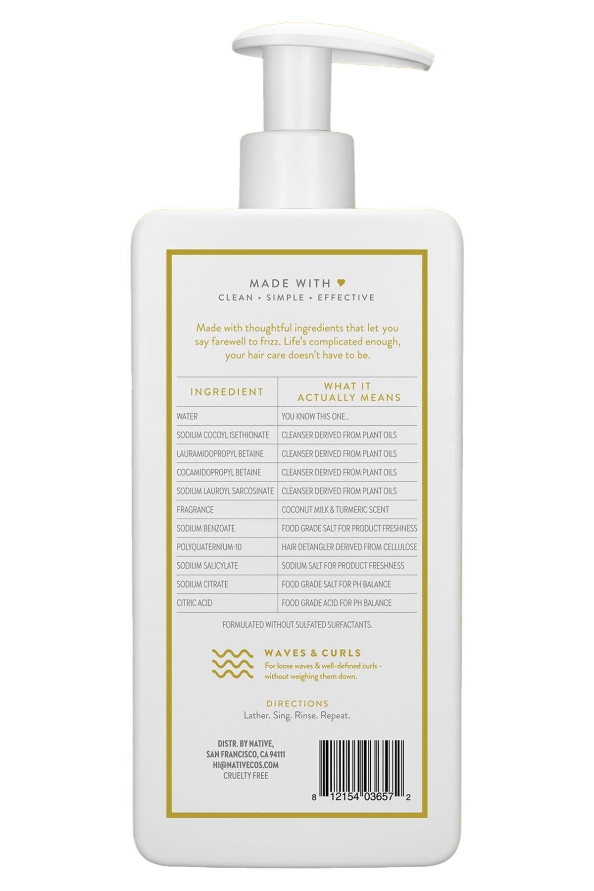 Native Coconut Milk & Turmeric Bukle Belirginleştirici Şampuan 487ML