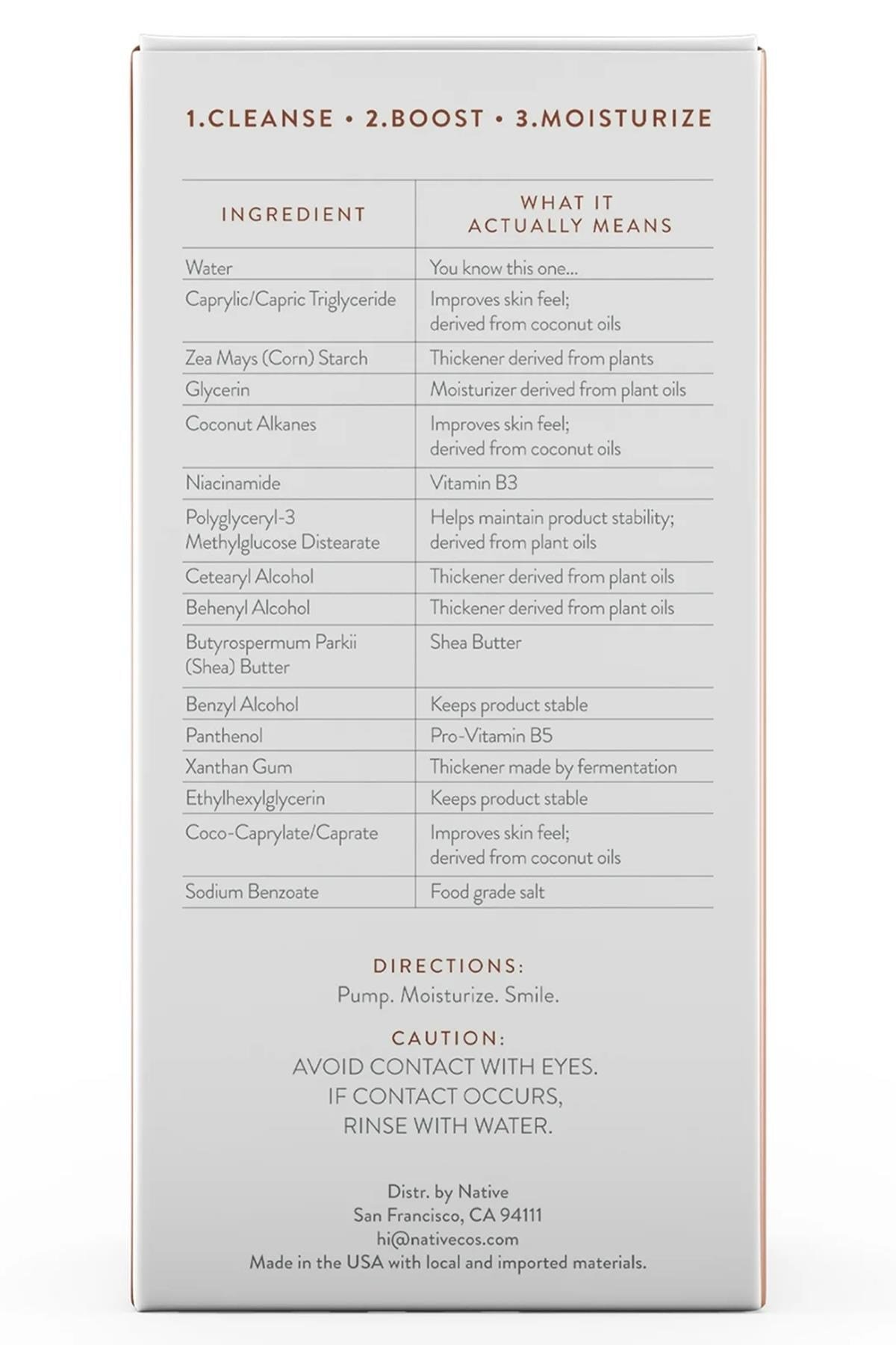 Native Coconut ve Niacinamide Nemlendirici Yüz Kremi 50ML