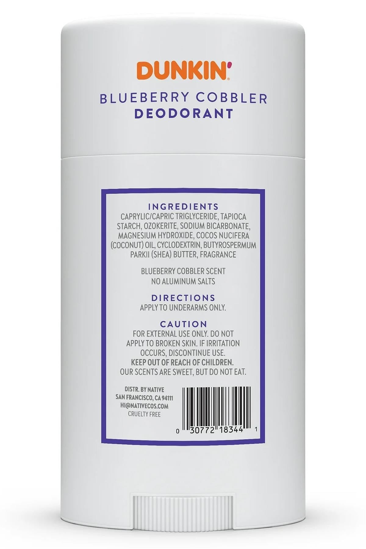 Native Dunkin Blueberry Cobbler Alüminyumsuz Stick Deodorant 75GR