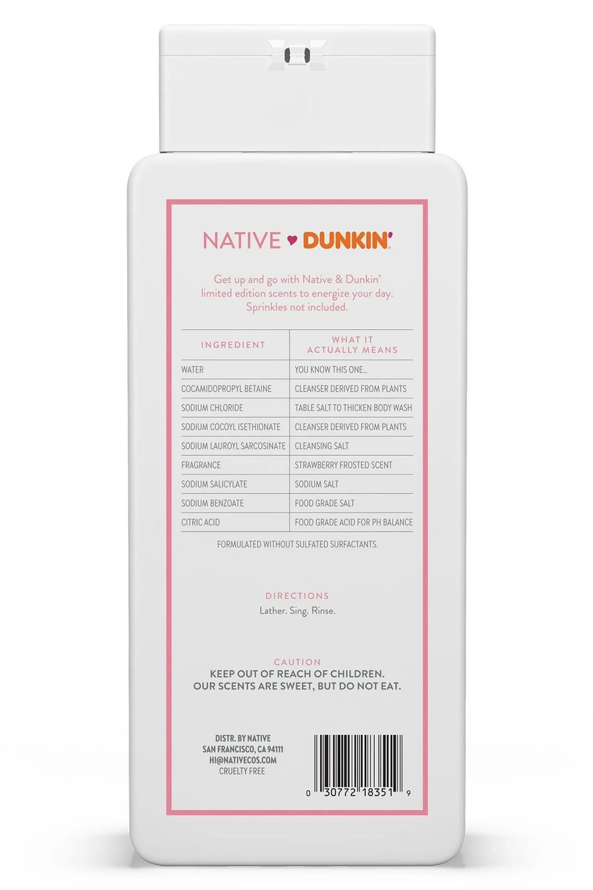 Native Dunkin Strawberry Frosted Vücut Şampuanı 532ML