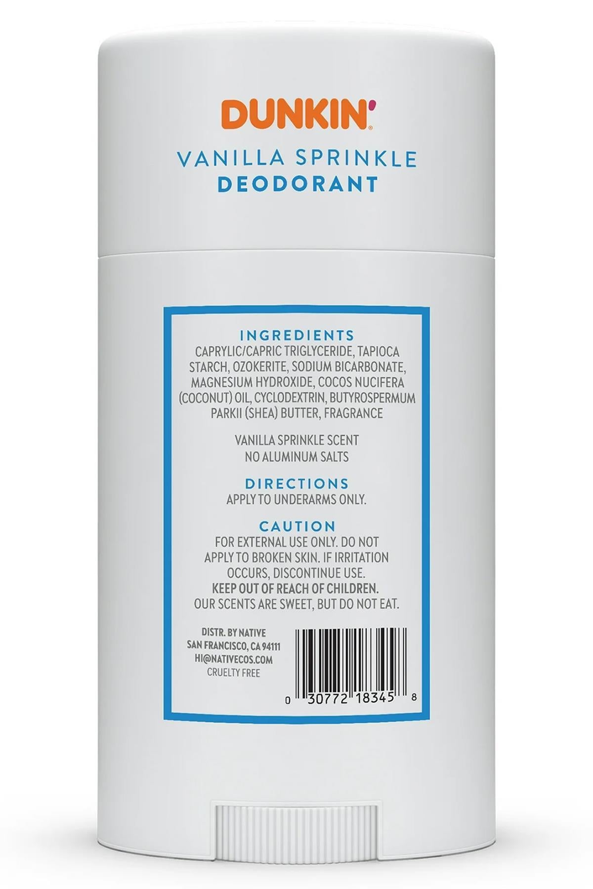 Native Dunkin Vanilla Sprinkle Alüminyumsuz Stick Deodorant 75GR