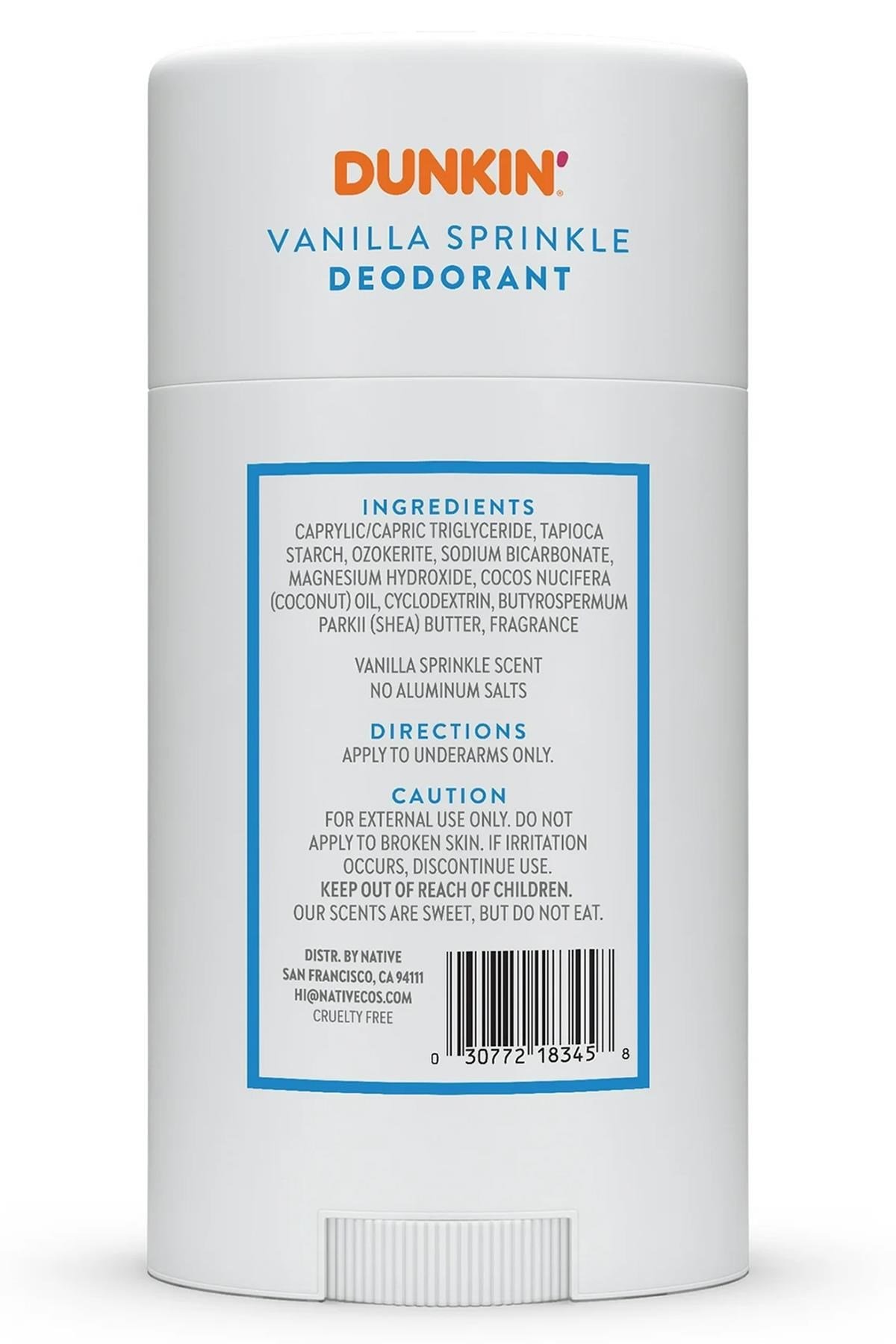 Native Dunkin Vanilla Sprinkle Alüminyumsuz Stick Deodorant 75GR