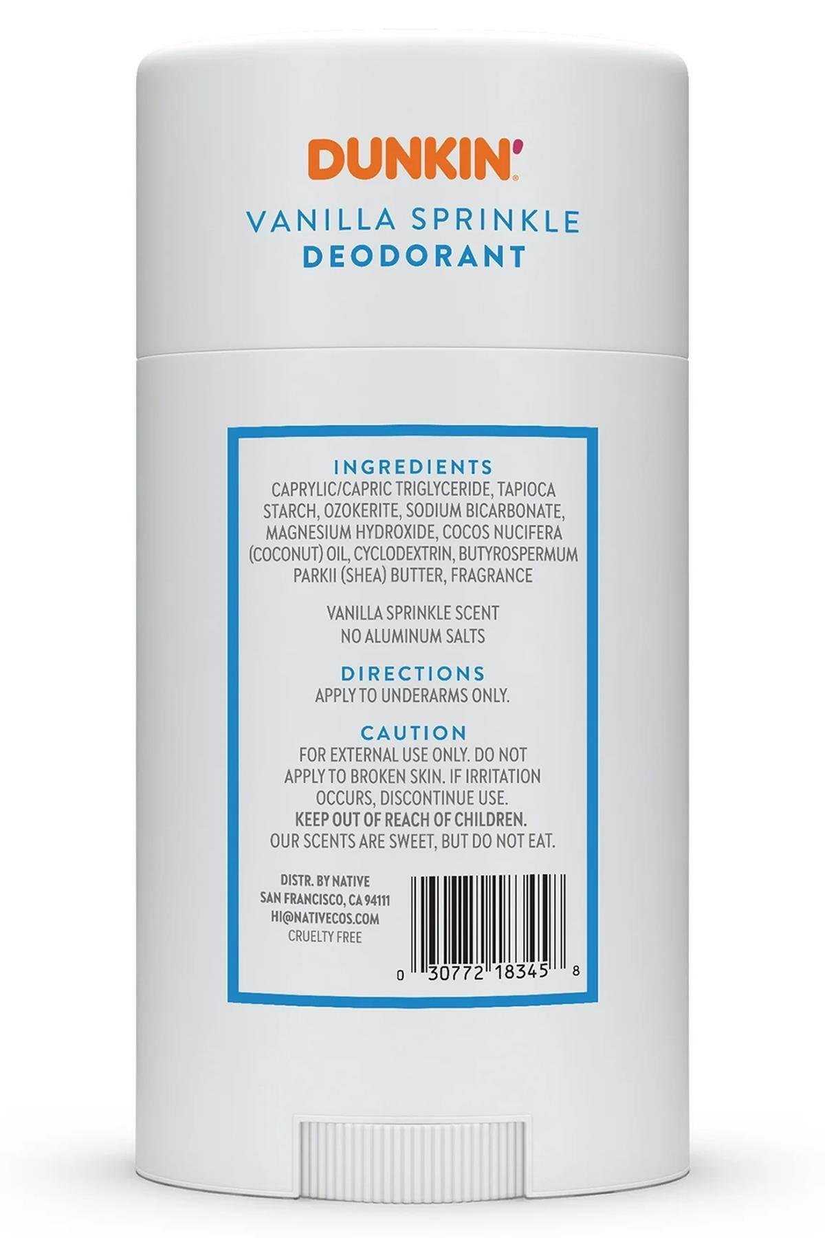 Native Dunkin Vanilla Sprinkle Alüminyumsuz Stick Deodorant 75GR