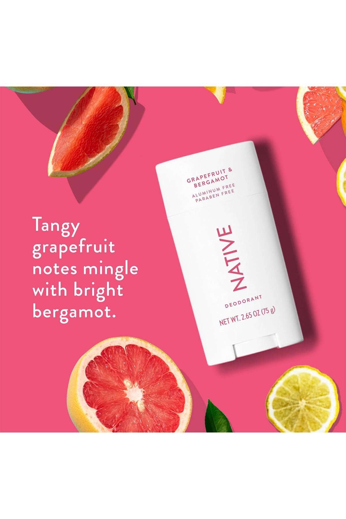 Native Grapefruit & Bergamot Alüminyumsuz Stick Deodorant 75GR
