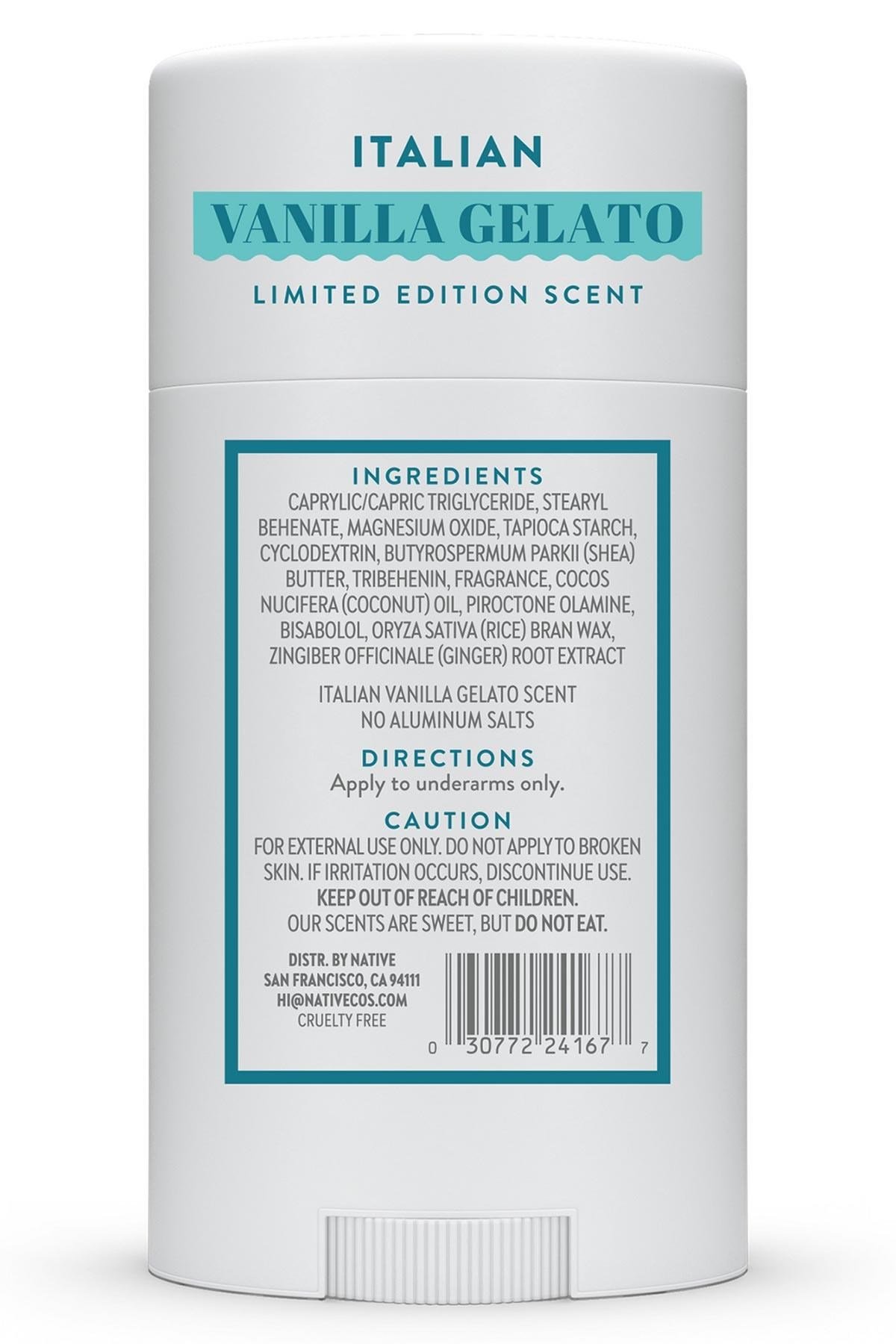 Native Italian Vanilla Gelato Alüminyumsuz Stick Deodorant 75GR