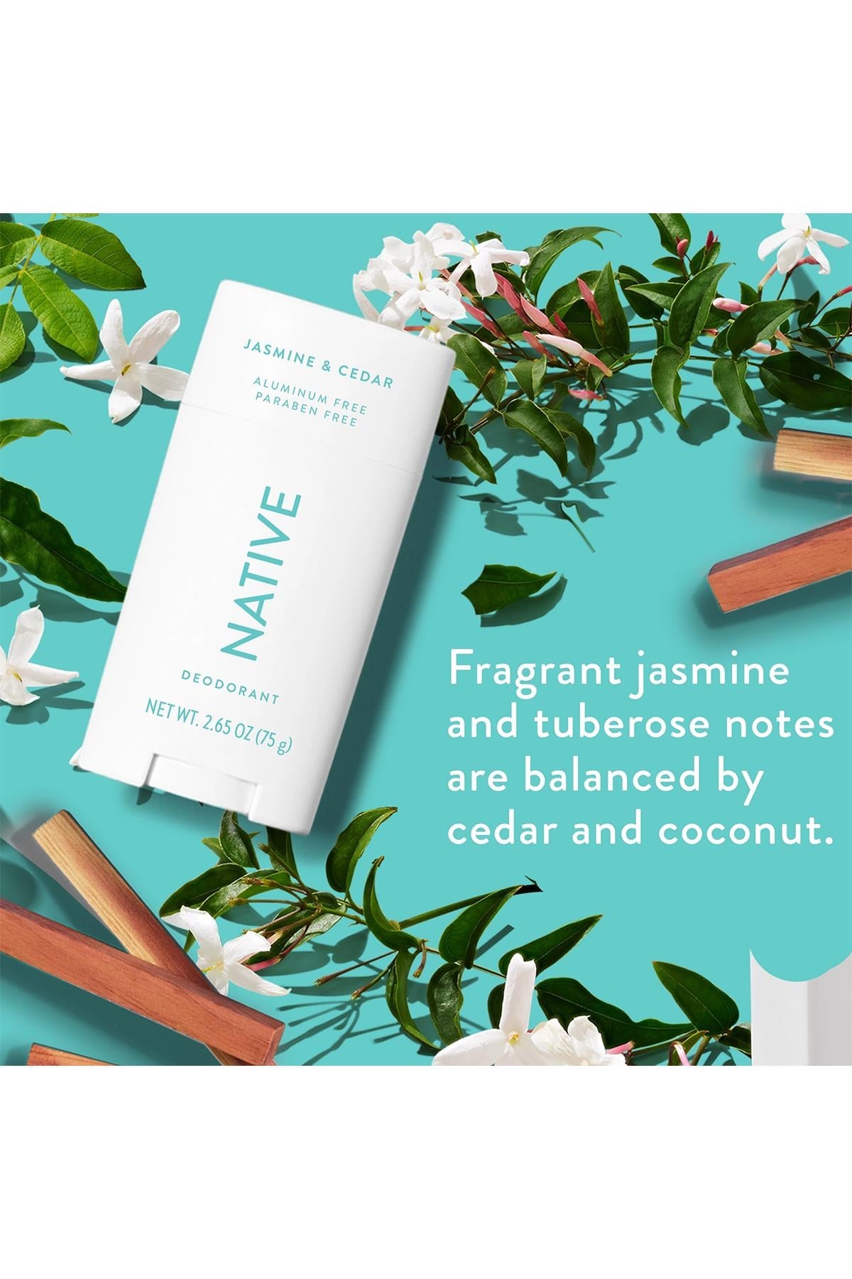 Native Jasmine & Cedar Alüminyumsuz Stick Deodorant 75GR