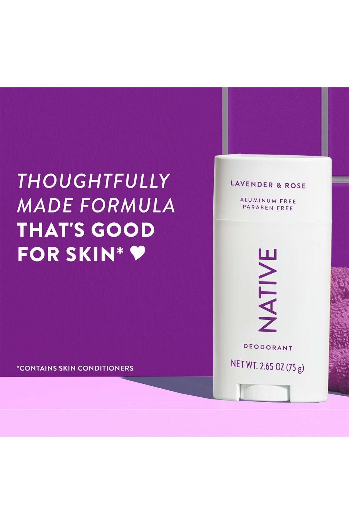 Native Lavender & Rose Alüminyumsuz Stick Deodorant 75GR