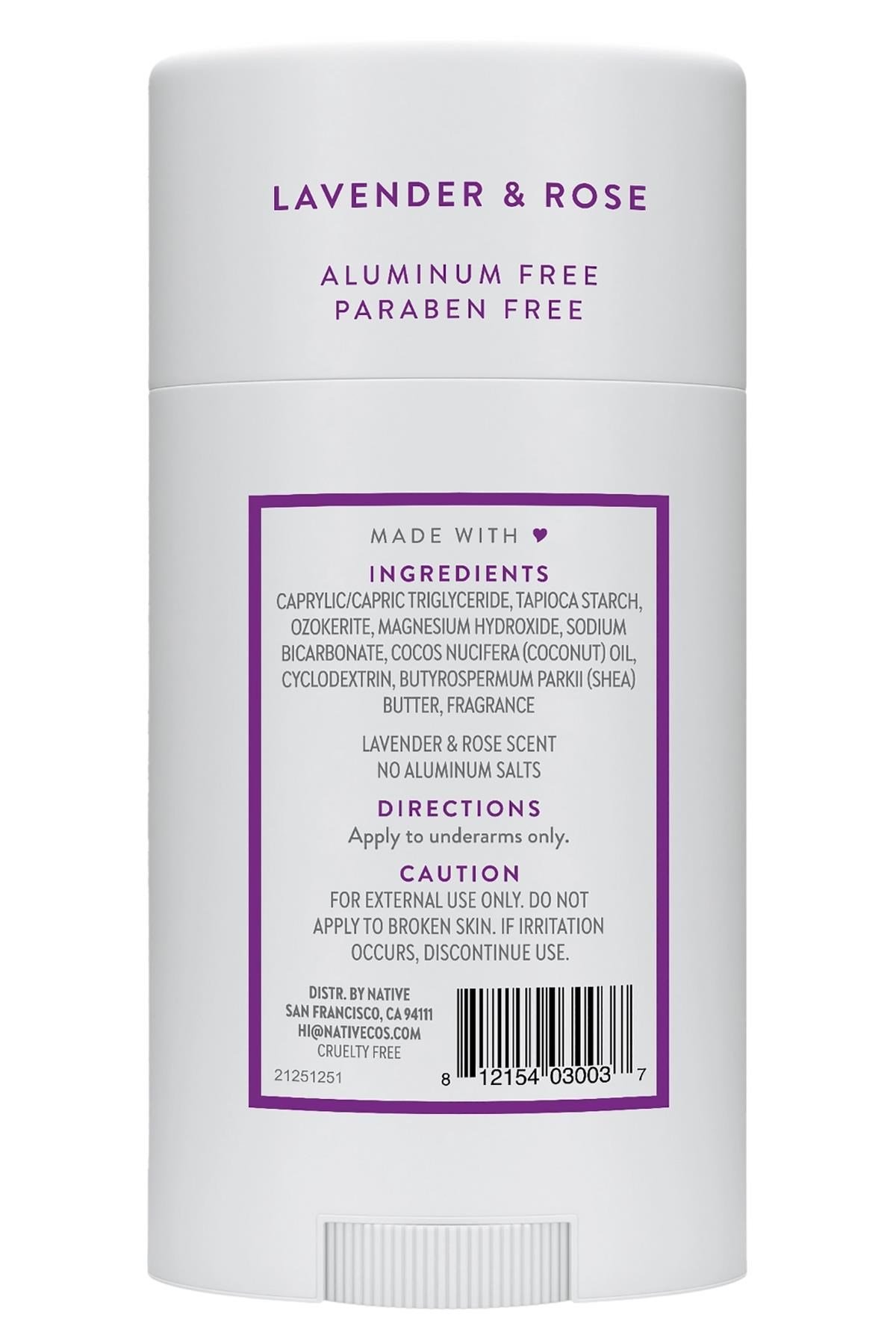Native Lavender & Rose Alüminyumsuz Stick Deodorant 75GR