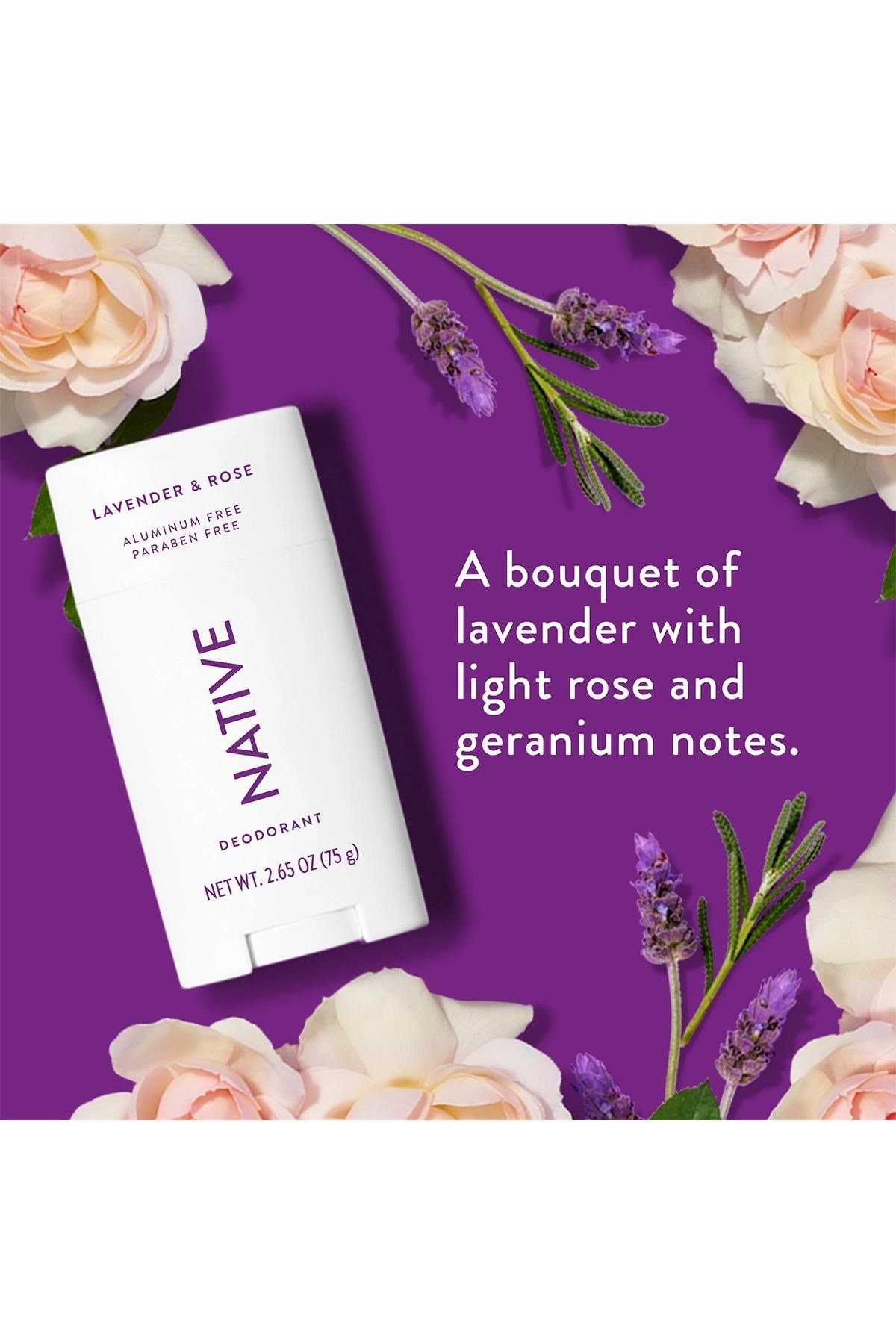 Native Lavender & Rose Alüminyumsuz Stick Deodorant 75GR