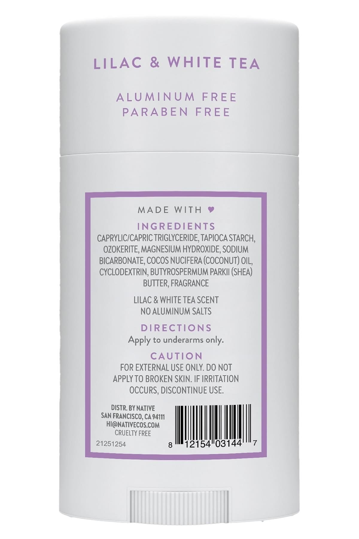 Native Lilac & White Tea Alüminyumsuz Stick Deodorant 75GR