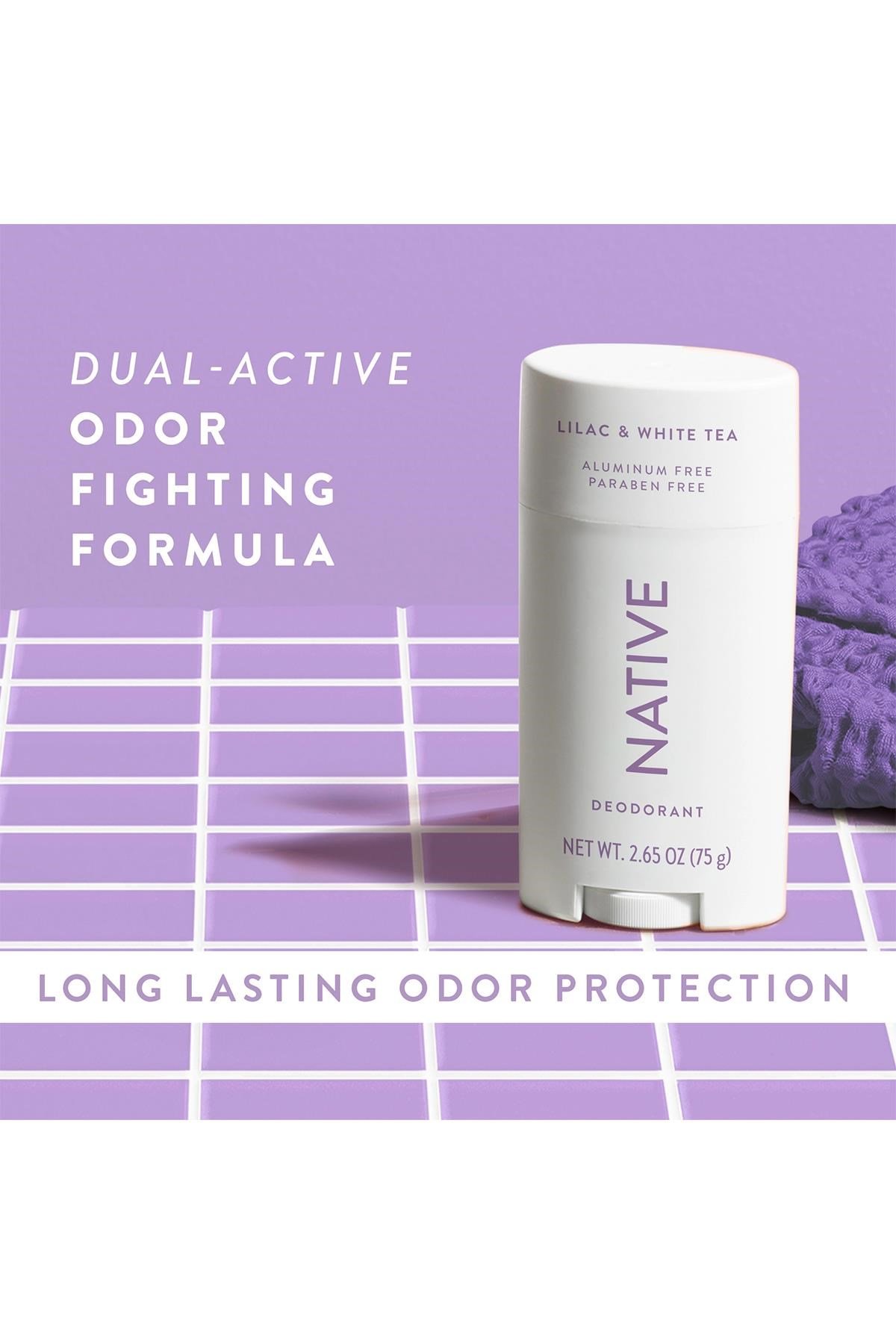 Native Lilac & White Tea Alüminyumsuz Stick Deodorant 75GR