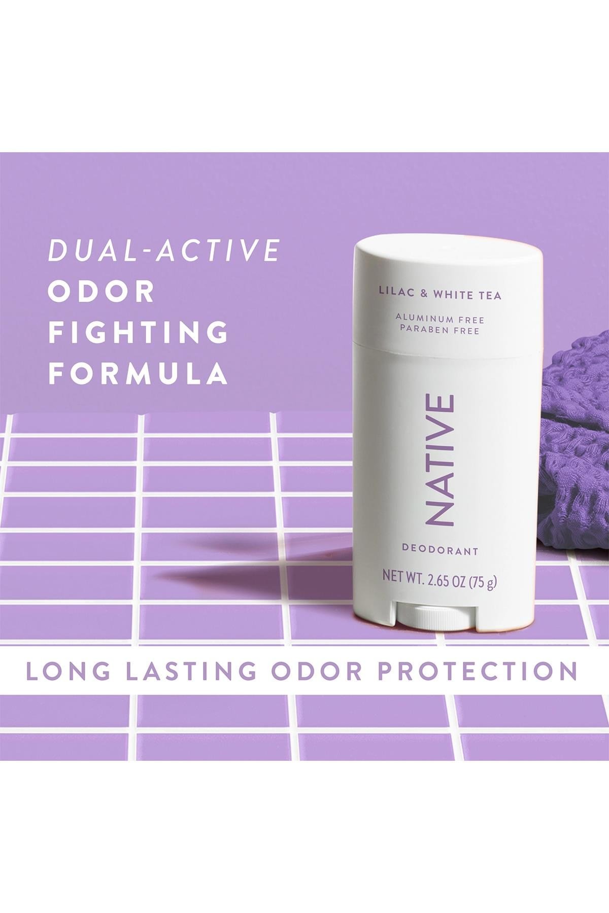 Native Lilac & White Tea Alüminyumsuz Stick Deodorant 75GR