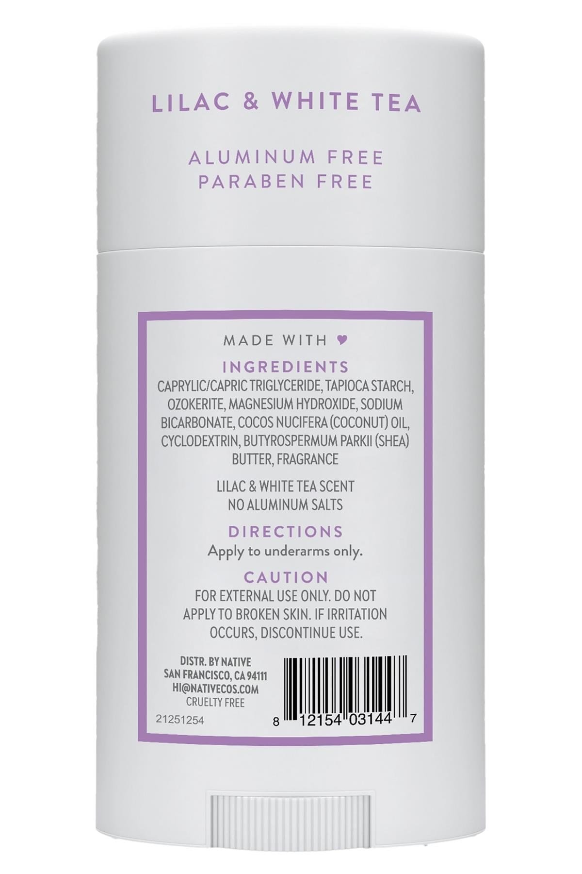 Native Lilac & White Tea Alüminyumsuz Stick Deodorant 75GR