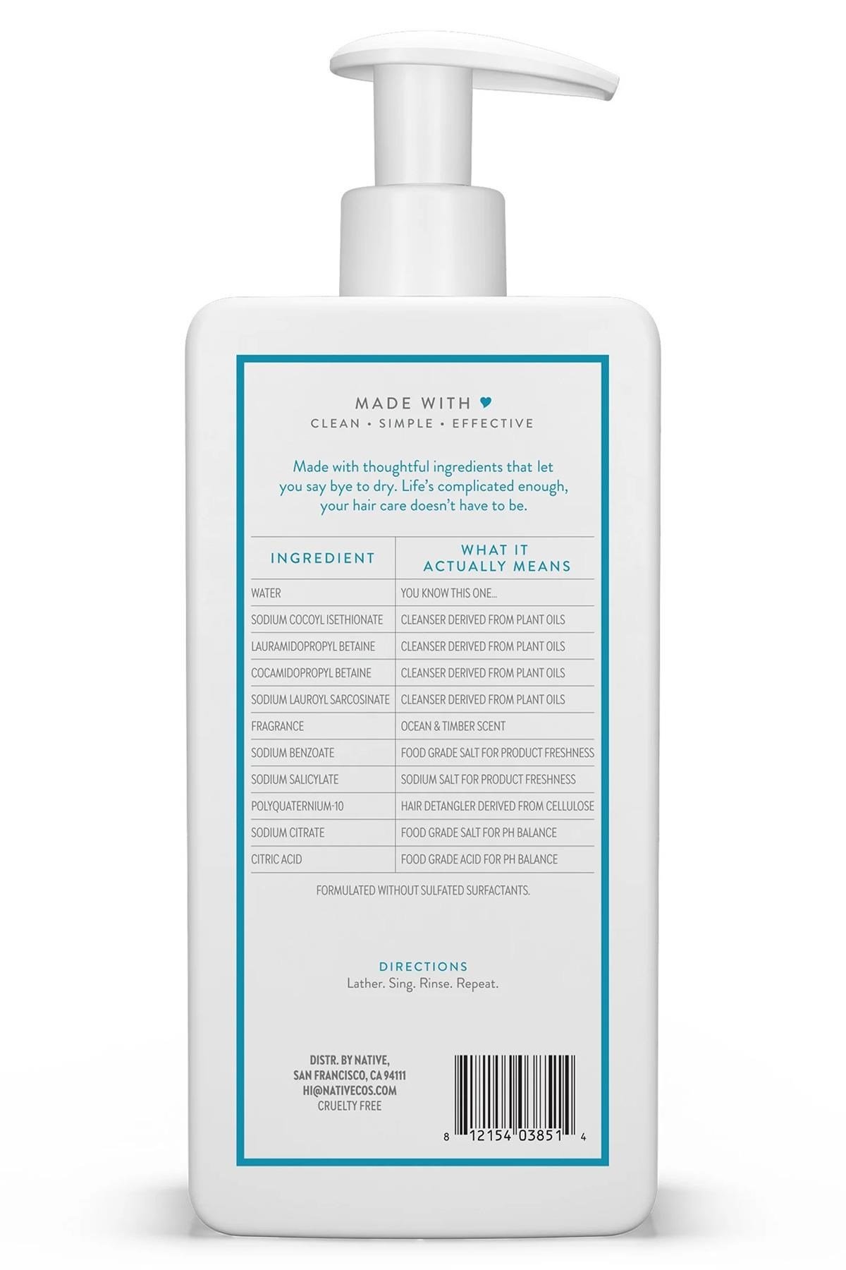 Native Ocean & Timber Nemlendirici Şampuan 487ML