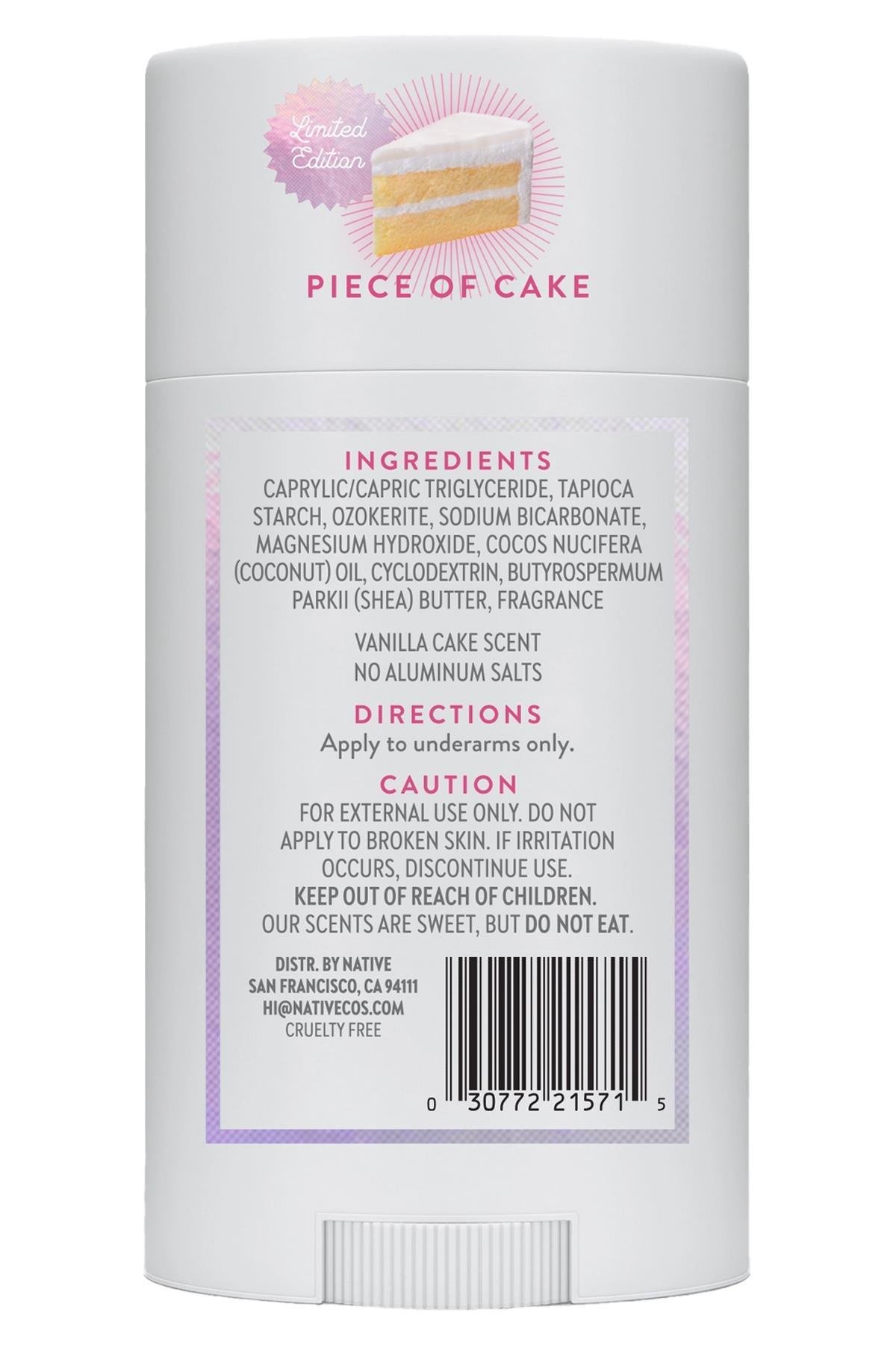 Native Piece of Cake Alüminyumsuz Stick Deodorant 75GR