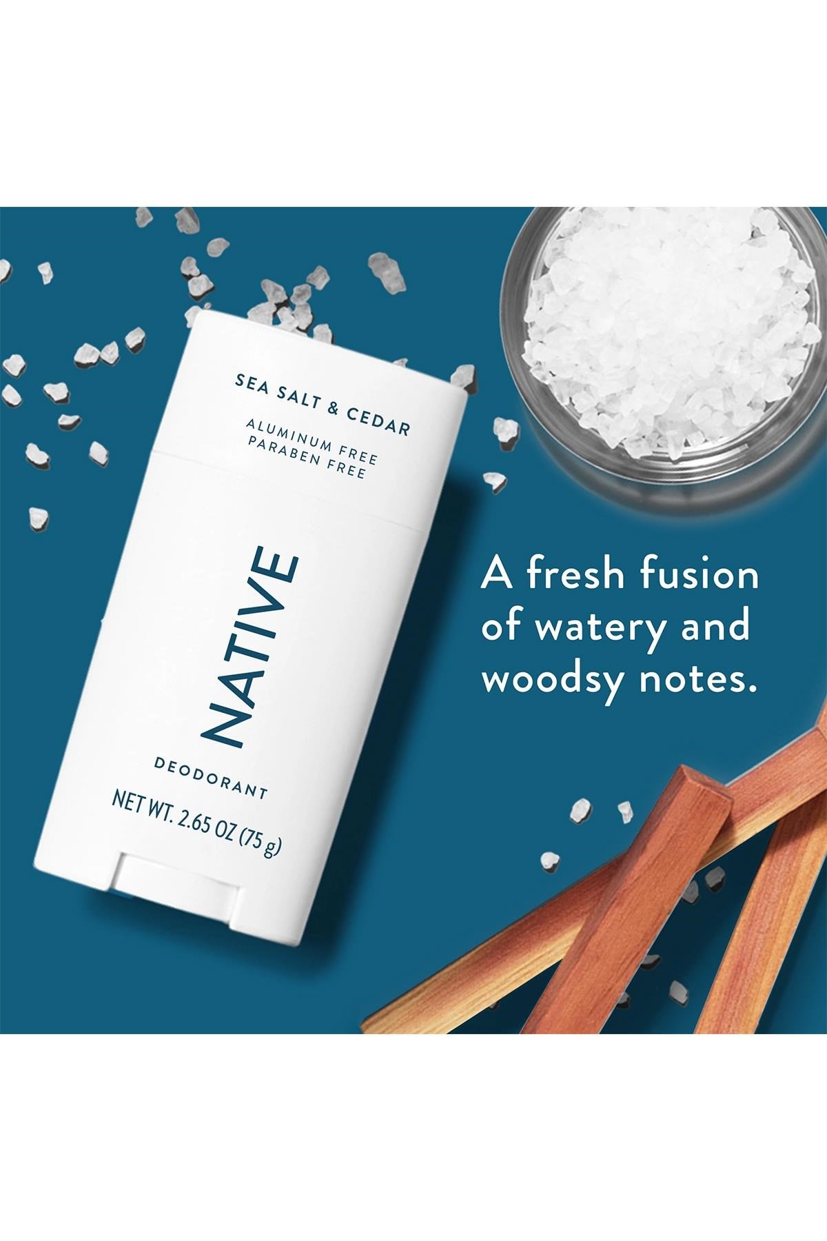 Native Sea Salt & Cedar Alüminyumsuz Stick Deodorant 65GR