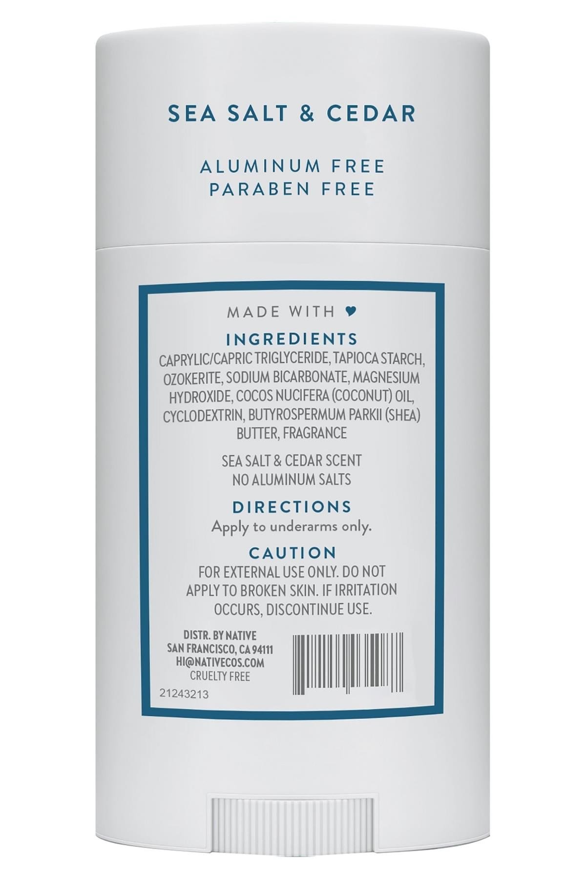 Native Sea Salt & Cedar Alüminyumsuz Stick Deodorant 65GR