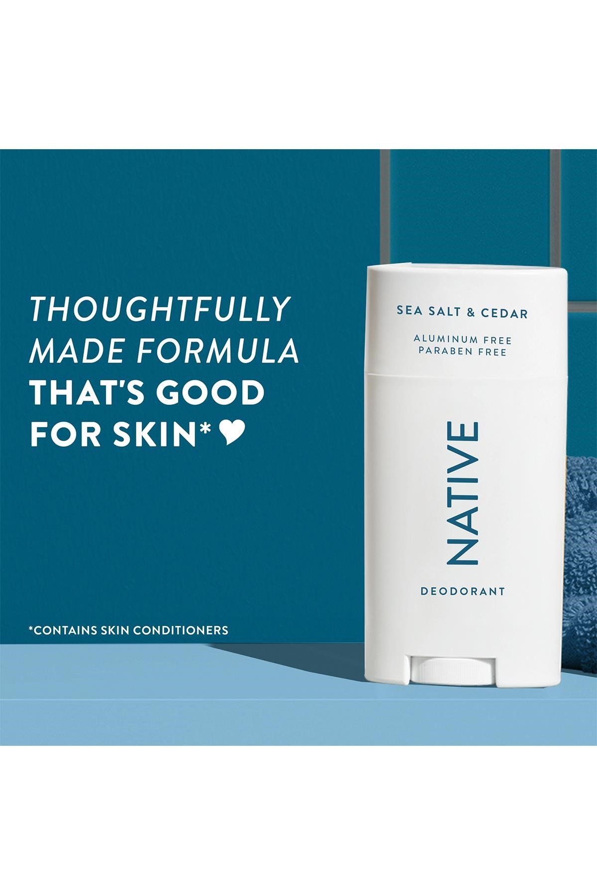 Native Sea Salt & Cedar Alüminyumsuz Stick Deodorant 65GR