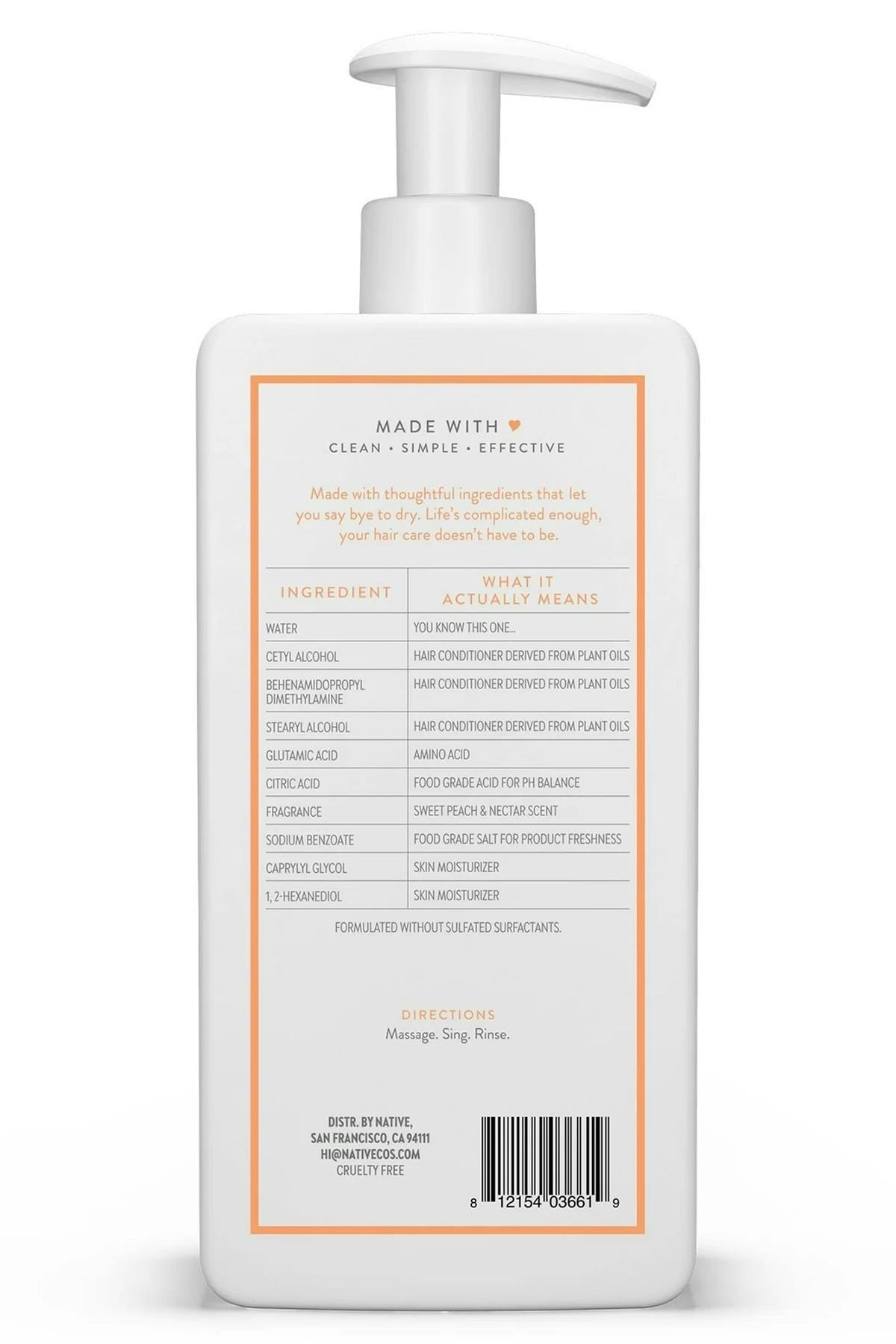 Native Sweet Peach & Nectar Nemlendirici Saç Kremi 487ML