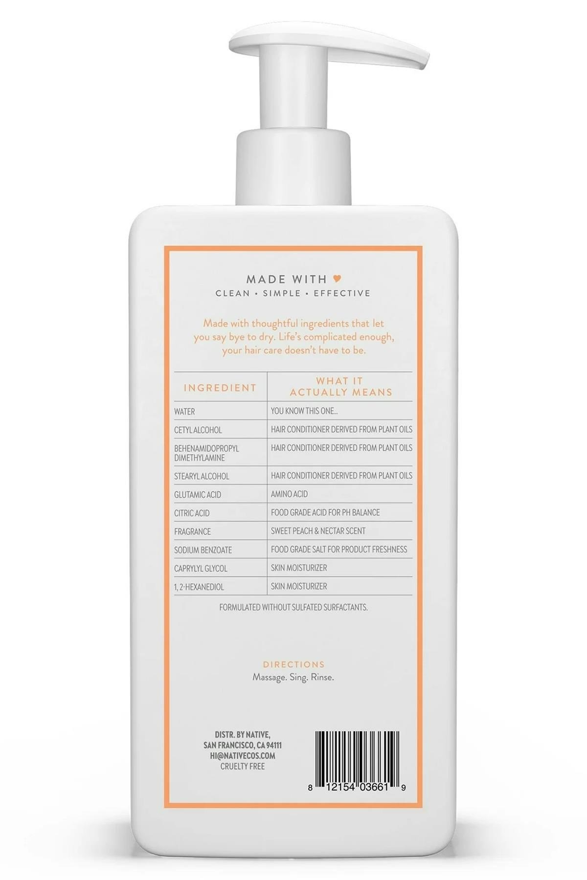 Native Sweet Peach & Nectar Nemlendirici Saç Kremi 487ML