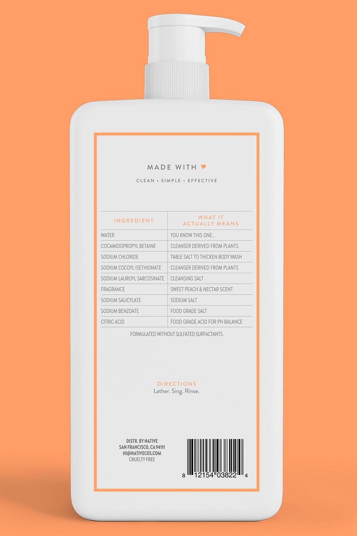 Native Sweet Peach & Nectar Vücut Şampuanı 1064ML