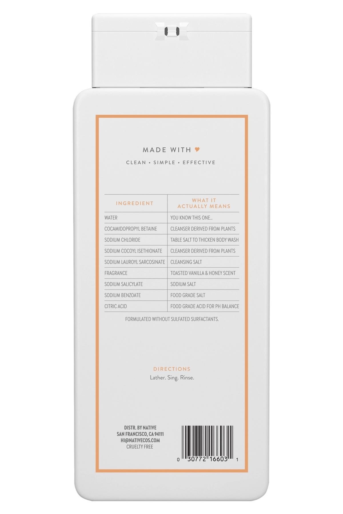 Native Toasted Vanilla & Honey Duş Jeli 532ML