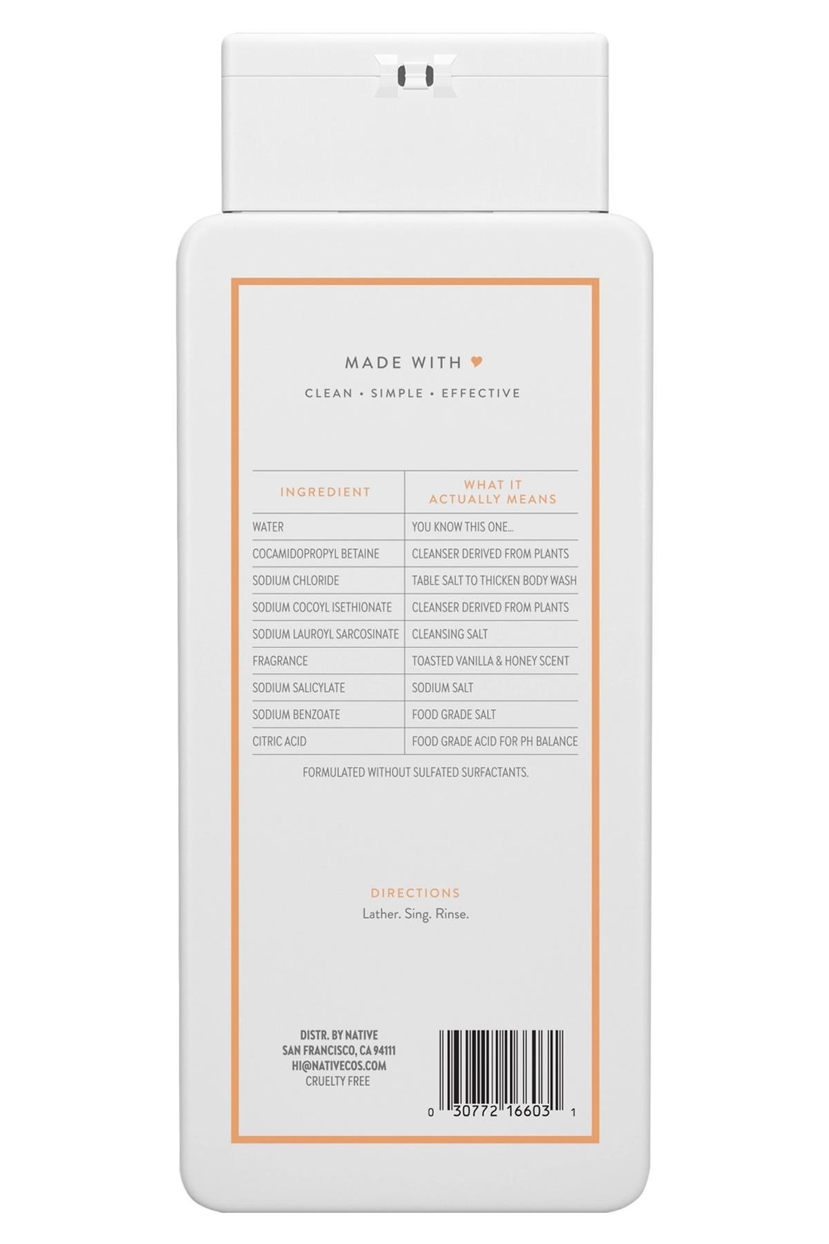 Native Toasted Vanilla & Honey Duş Jeli 532ML