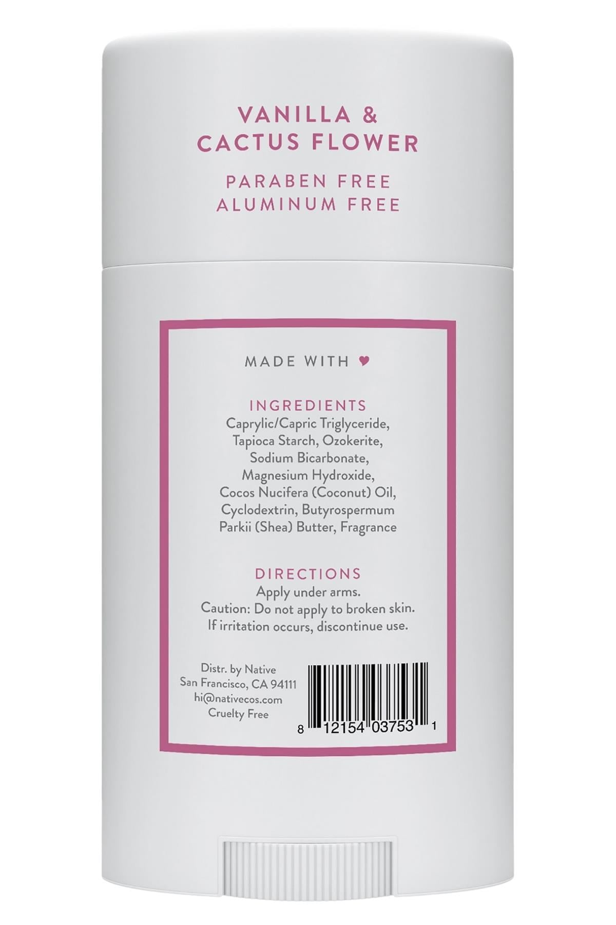 Native Vanilla & Cactus Flower Alüminyumsuz Stick Deodorant 75GR